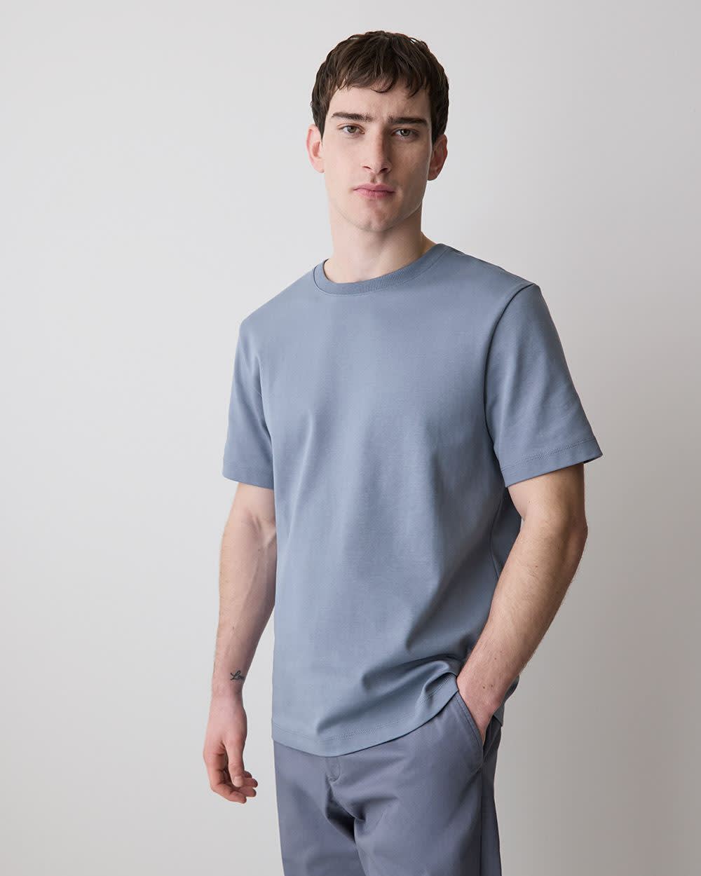 Solid Short-Sleeve Crew-Neck Tee rw&co Exclusive Sale Price