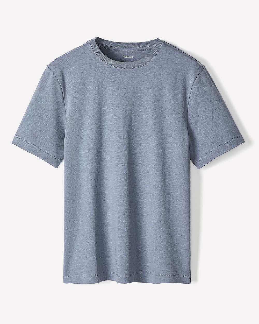 Solid Short-Sleeve Crew-Neck Tee rw&co Exclusive Sale Price