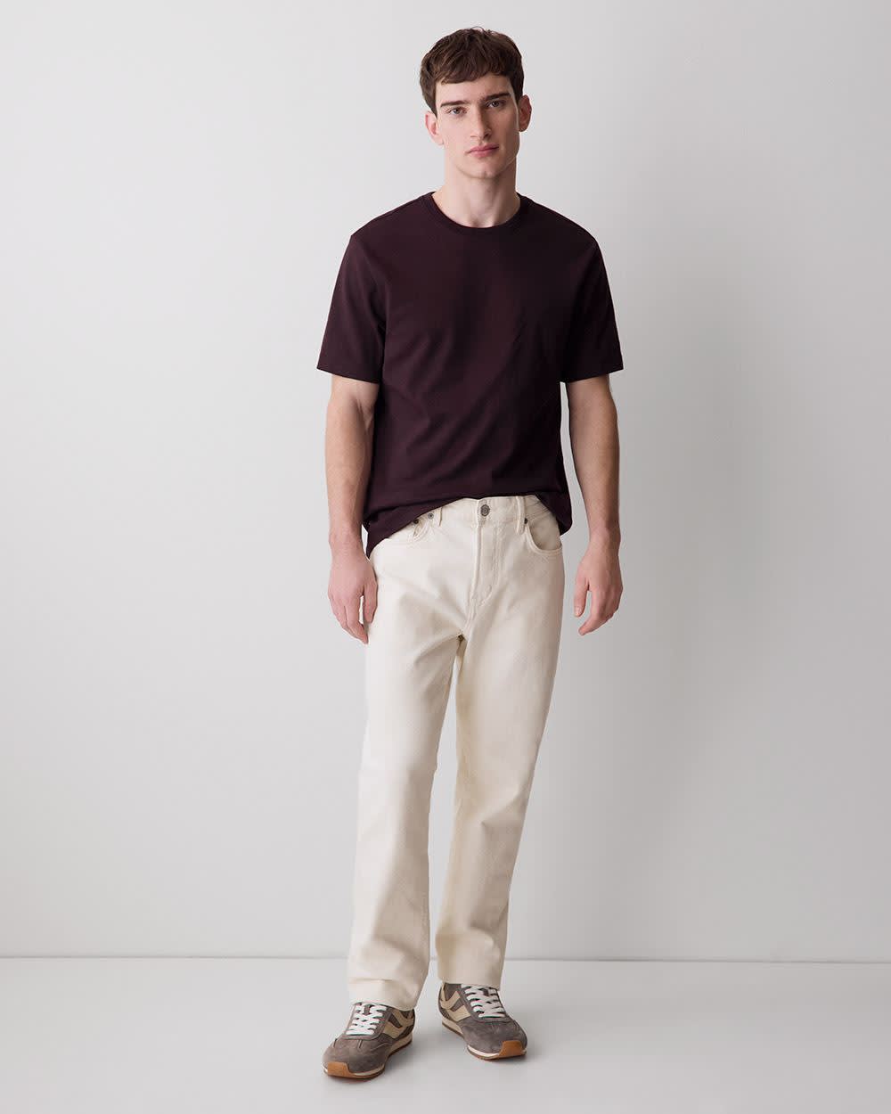 Solid Short-Sleeve Crew-Neck Tee rw&co Exclusive Sale Price