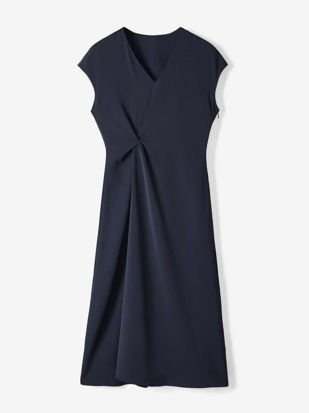 Extended-Sleeve V-Neck Twill Midi Dress rw&co Exclusive Sale Price