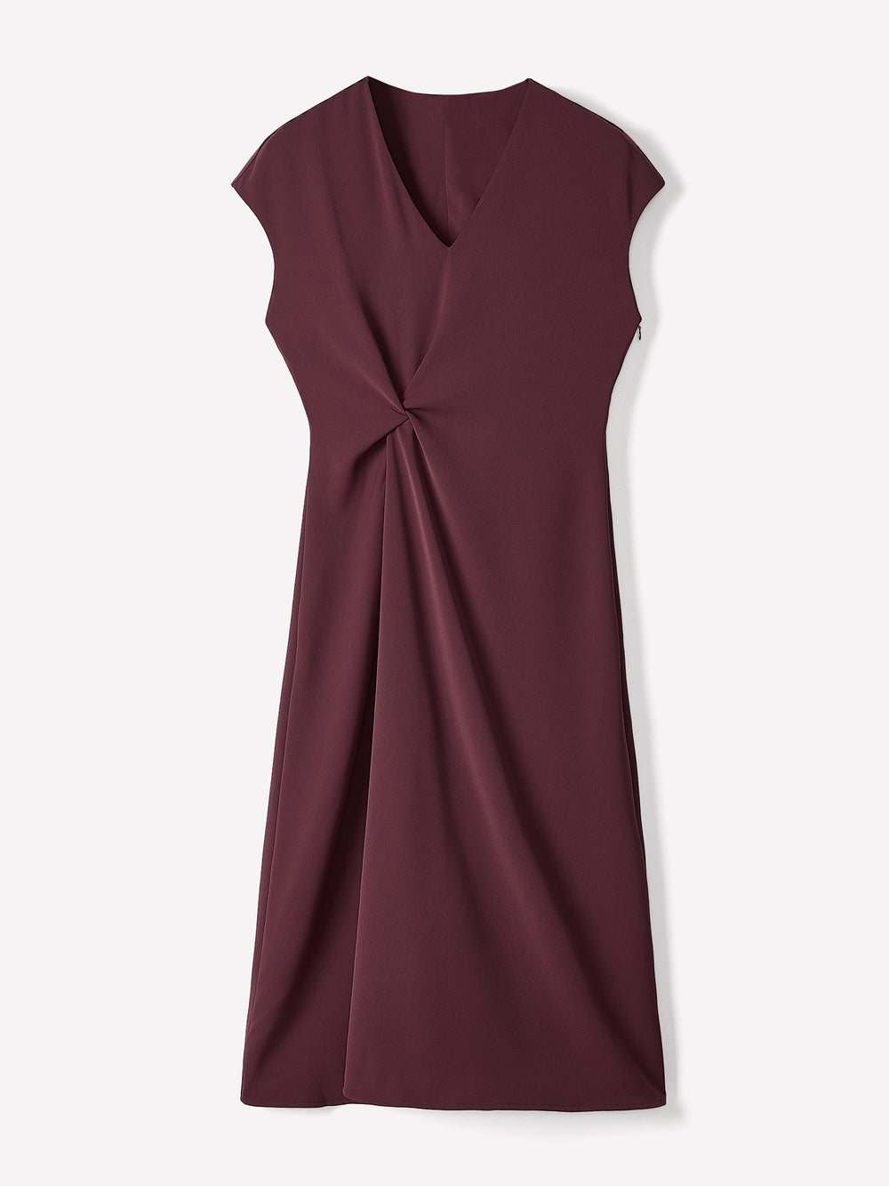 Extended-Sleeve V-Neck Twill Midi Dress rw&co Exclusive Sale Price