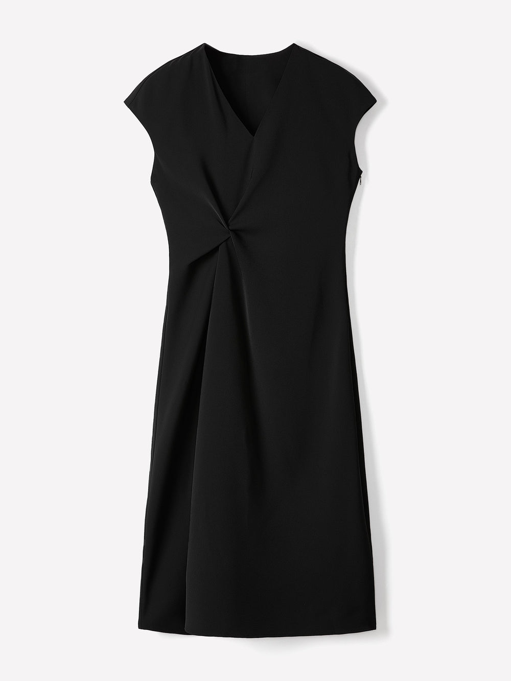 Extended-Sleeve V-Neck Twill Midi Dress rw&co Exclusive Sale Price