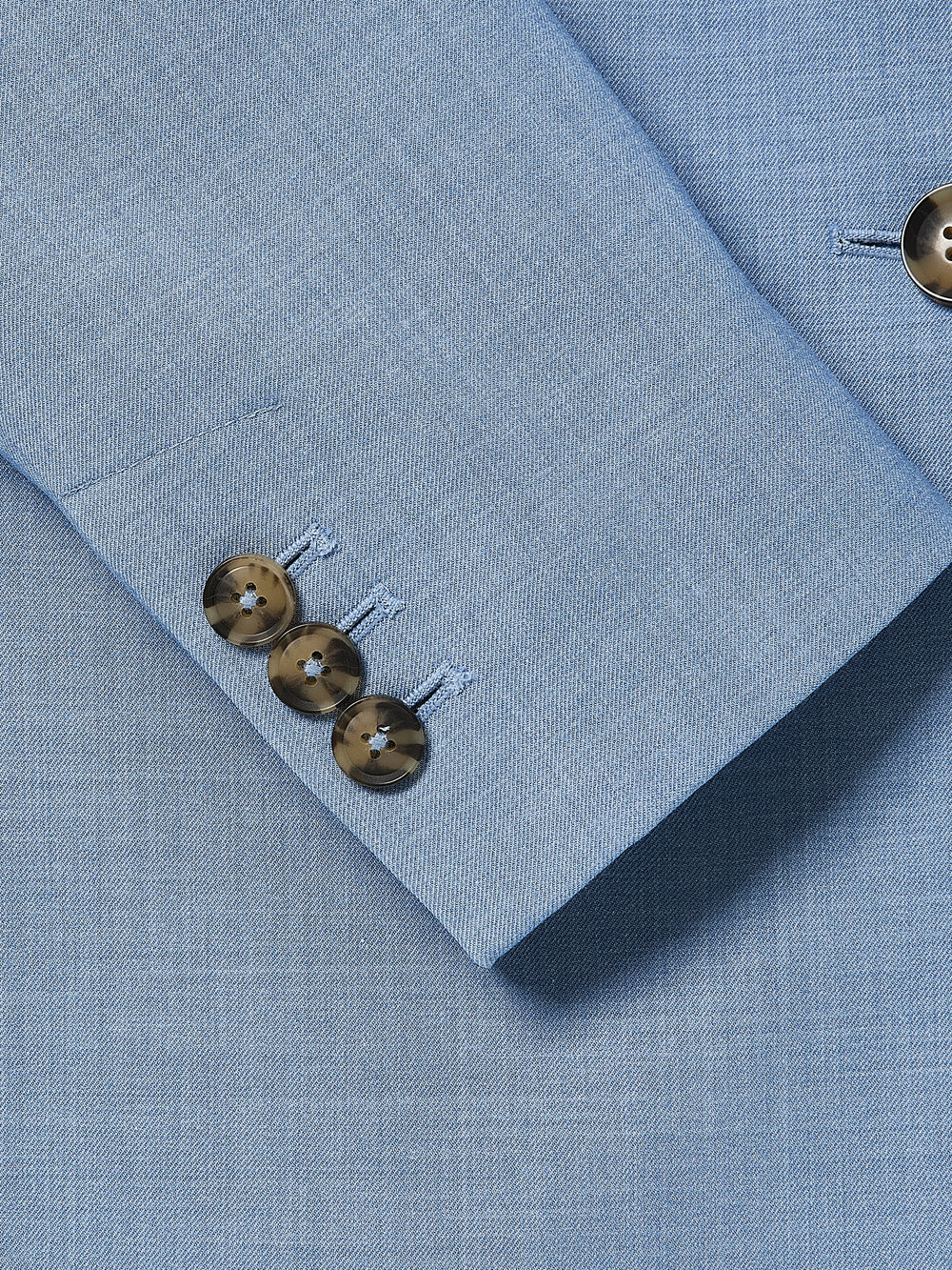 Light Blue Two-Button Fitted Blazer rw&co On Sale