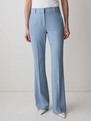 Light Blue Mid-Rise Flare-Leg Pant rw&co Special Offer