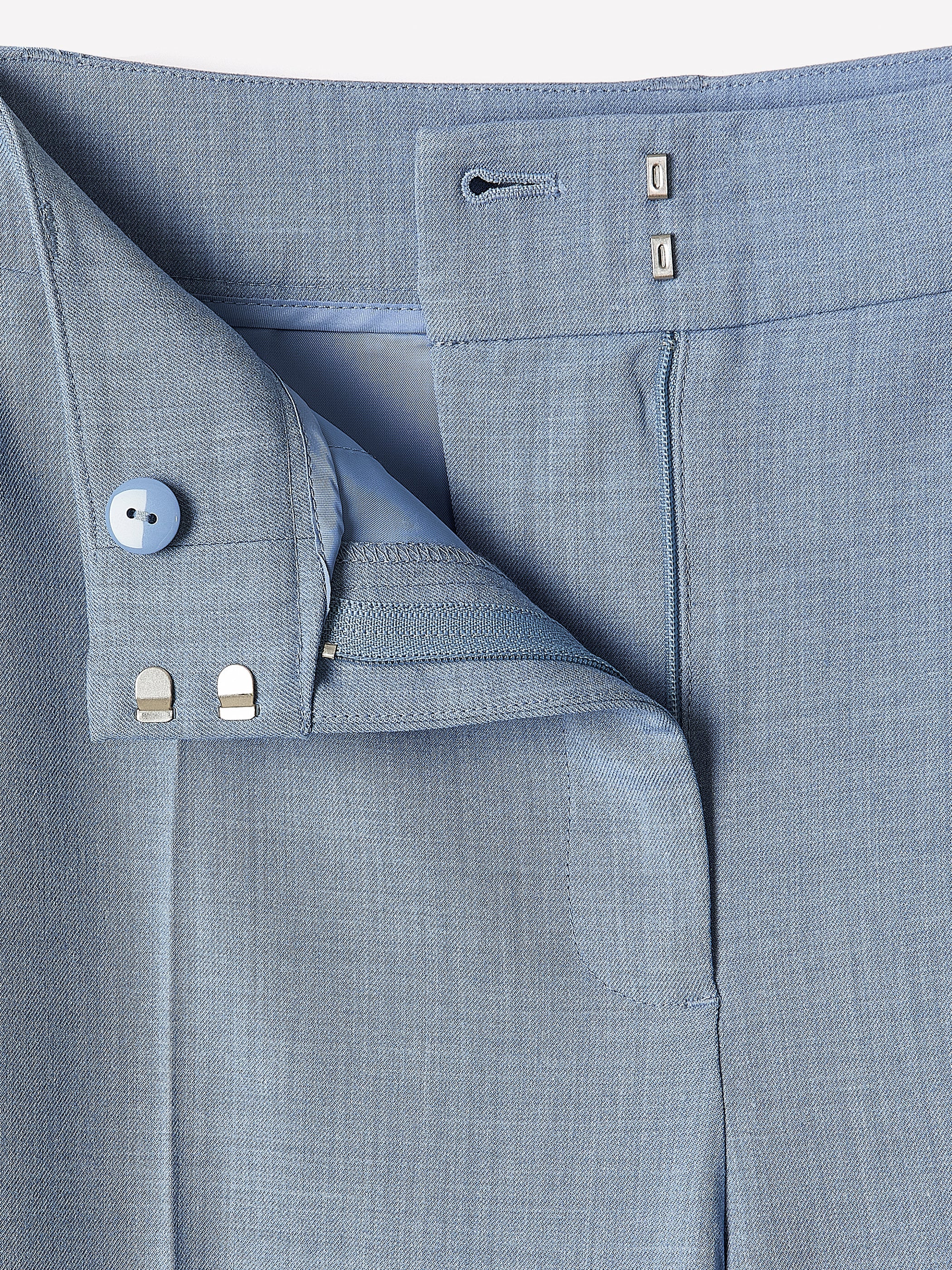 Light Blue Mid-Rise Flare-Leg Pant rw&co Special Offer