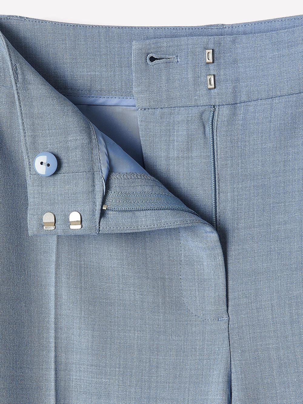 Light Blue Mid-Rise Flare-Leg Pant rw&co Special Offer