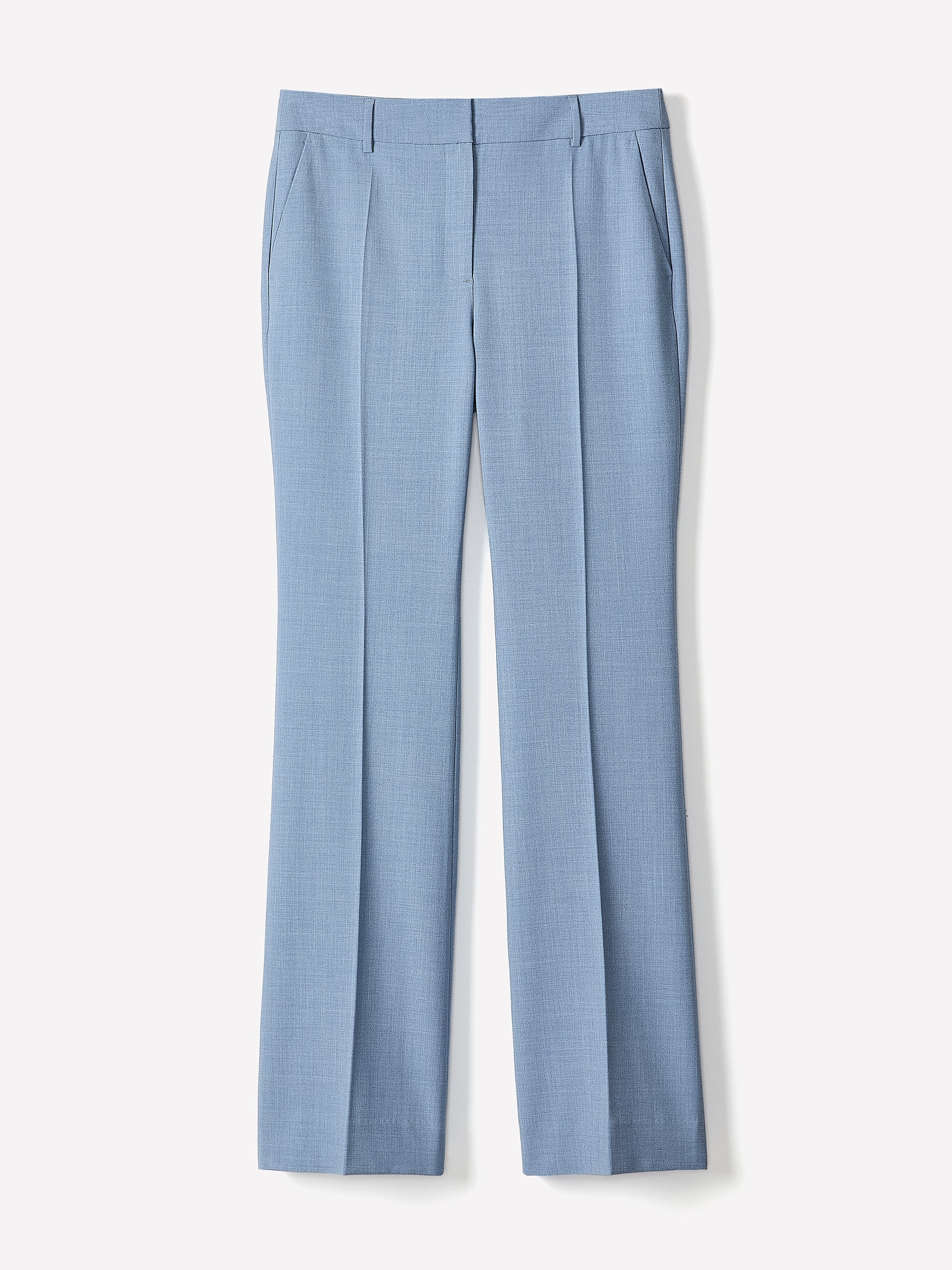 Light Blue Mid-Rise Flare-Leg Pant rw&co Special Offer