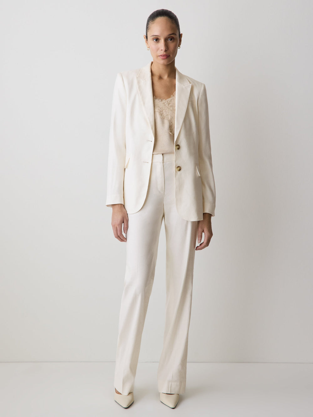 Linen-Blend Blazer rw&co Exclusive Sale Price