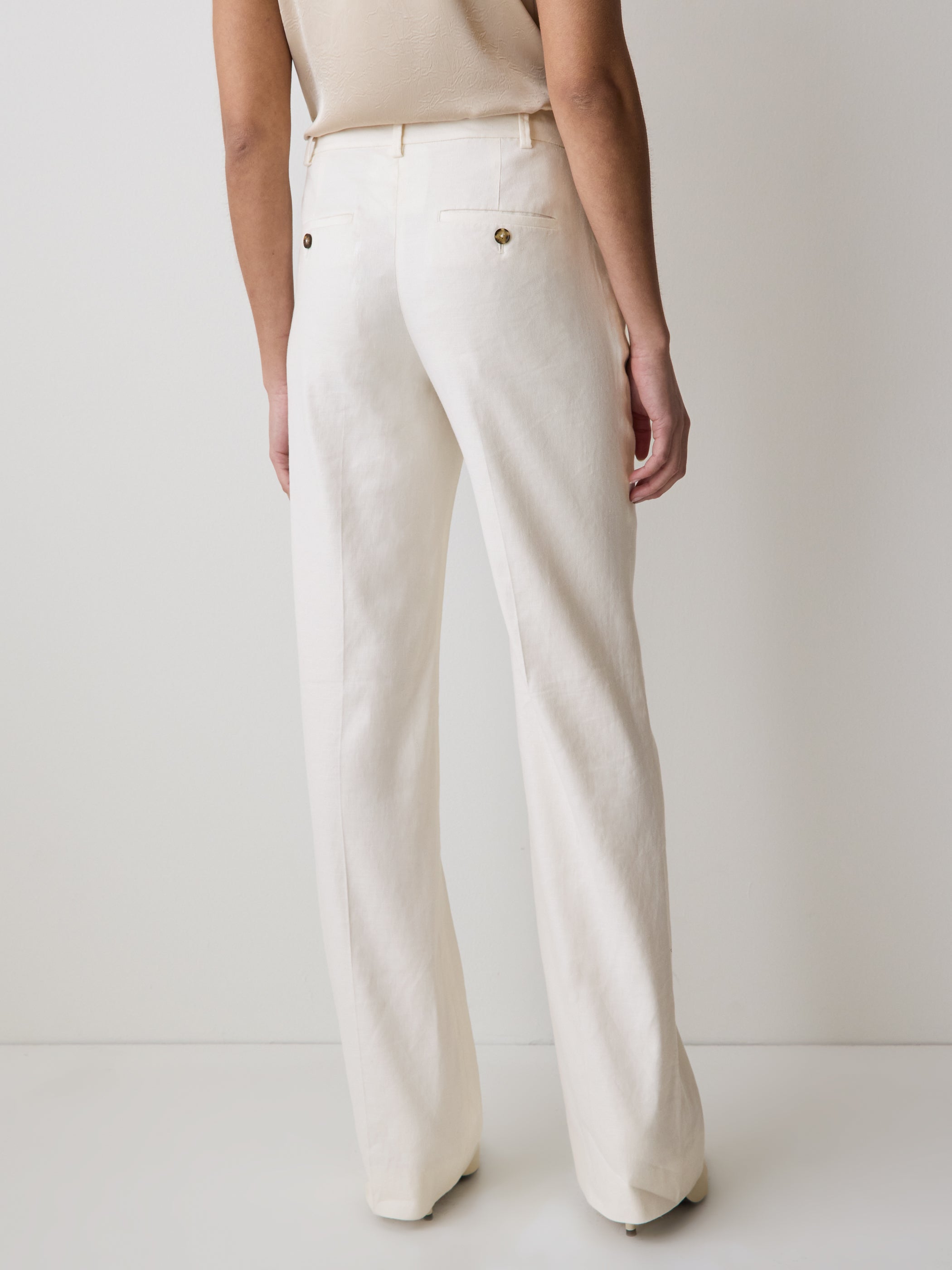Mid-Rise Wide-Leg Pant rw&co Special Promo Price