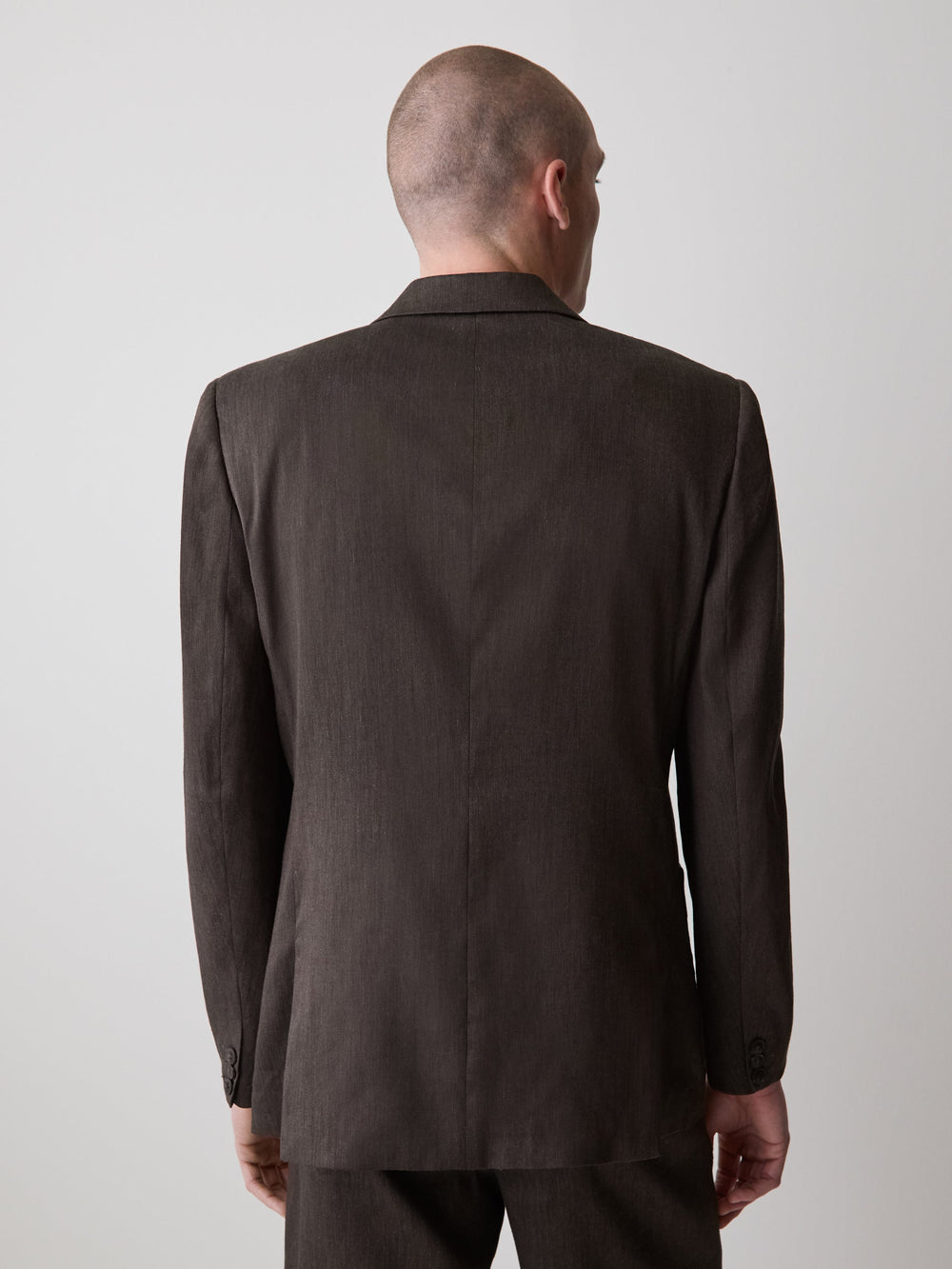 Slim-Fit Brown Linen-Blend Blazer rw&co Great Value Deal