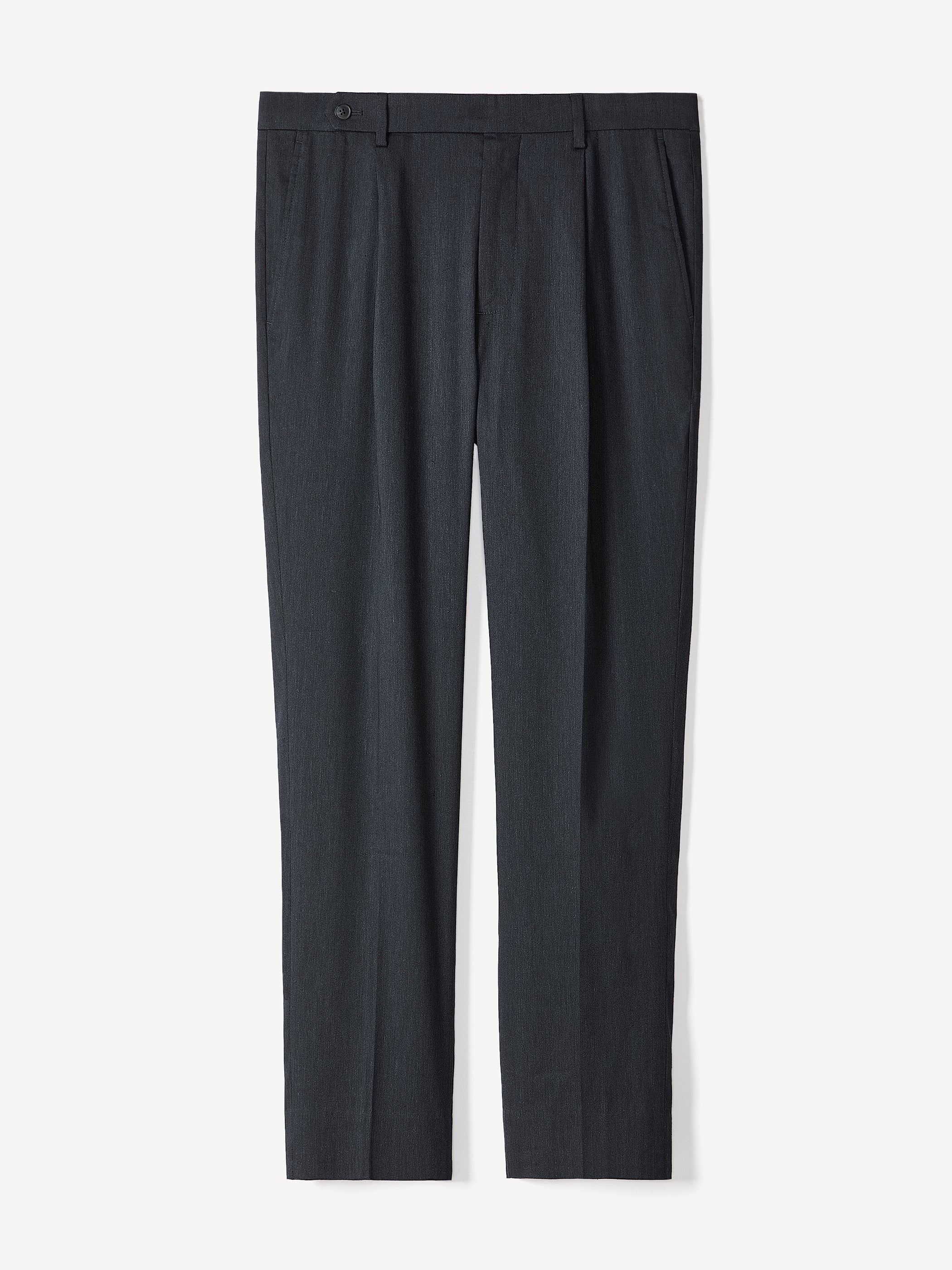 Linen-Blend Tapered-Leg Pleated Pant rw&co Limited Time Discount