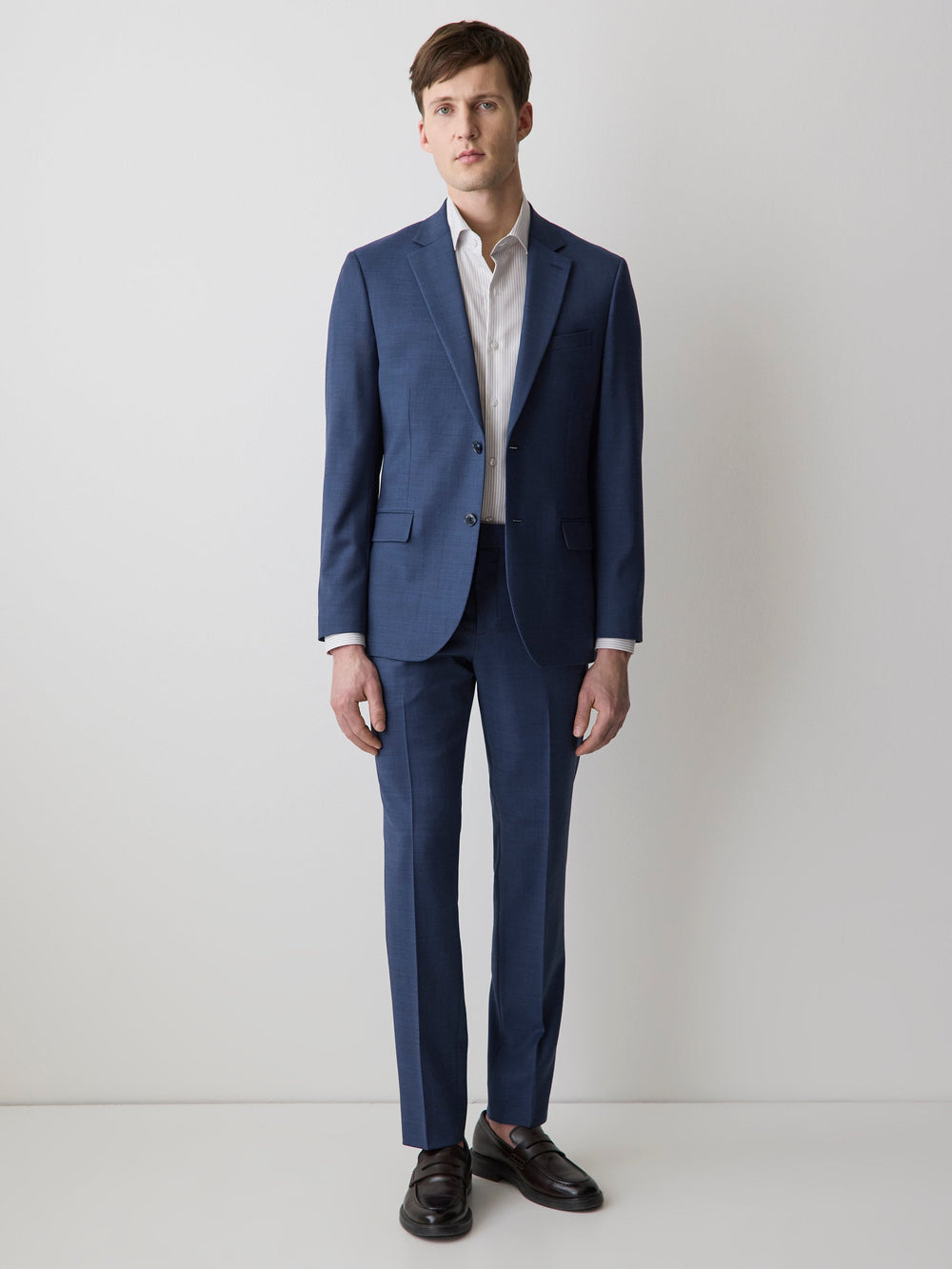 Blue Slim Fit Wool Suit Blazer rw&co Special Promo Price