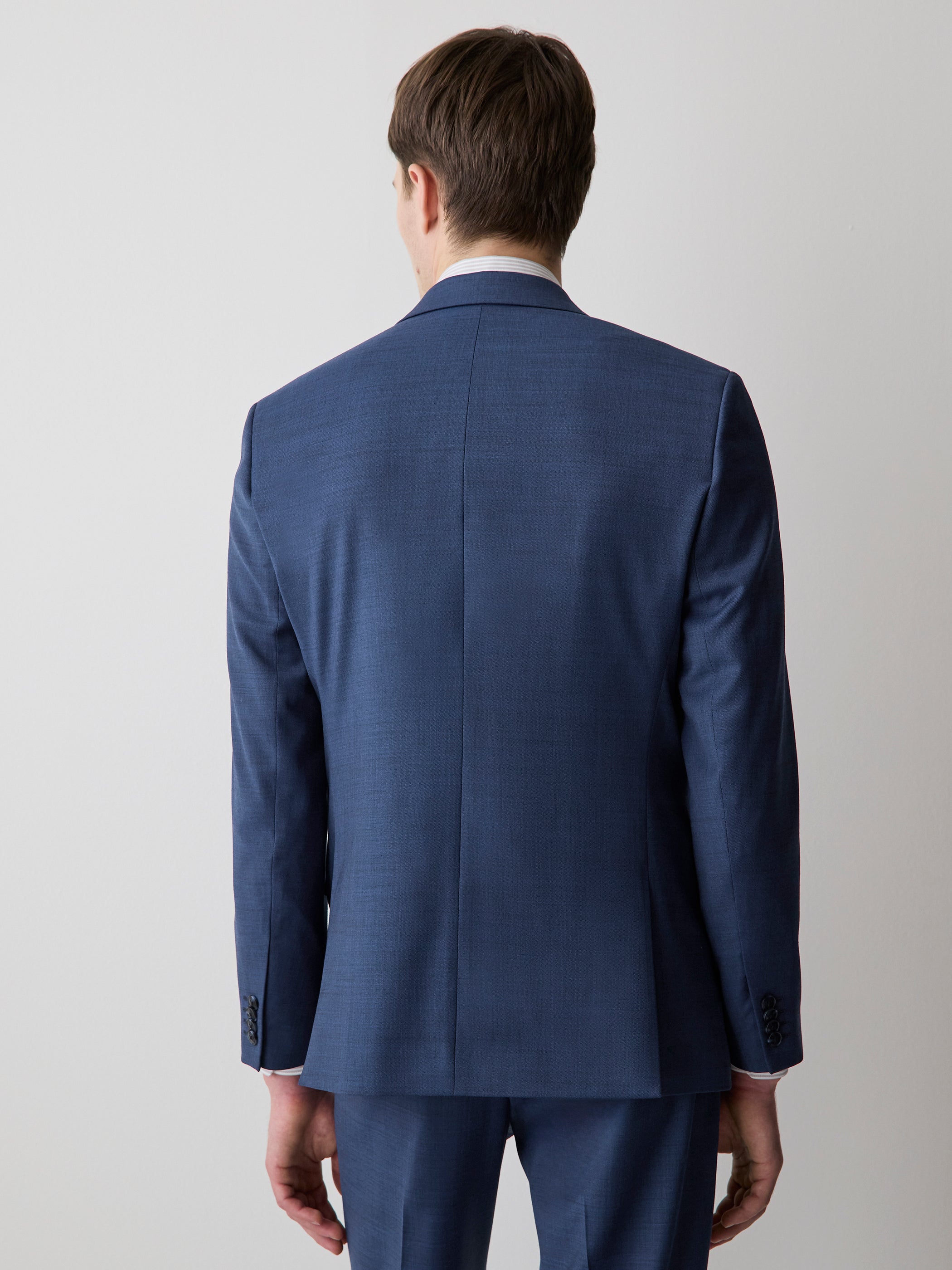 Blue Slim Fit Wool Suit Blazer rw&co Special Promo Price