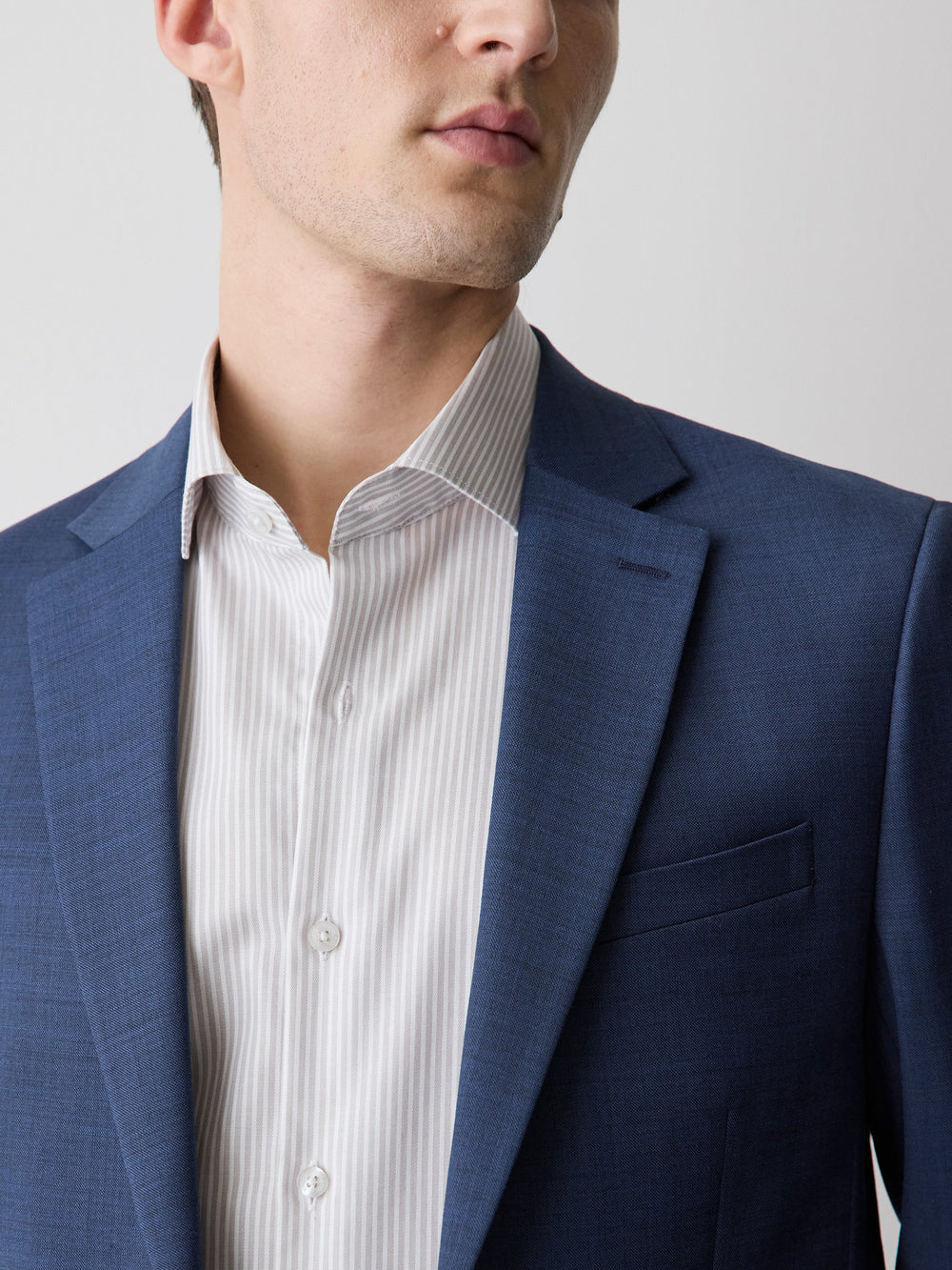Blue Slim Fit Wool Suit Blazer rw&co Special Promo Price
