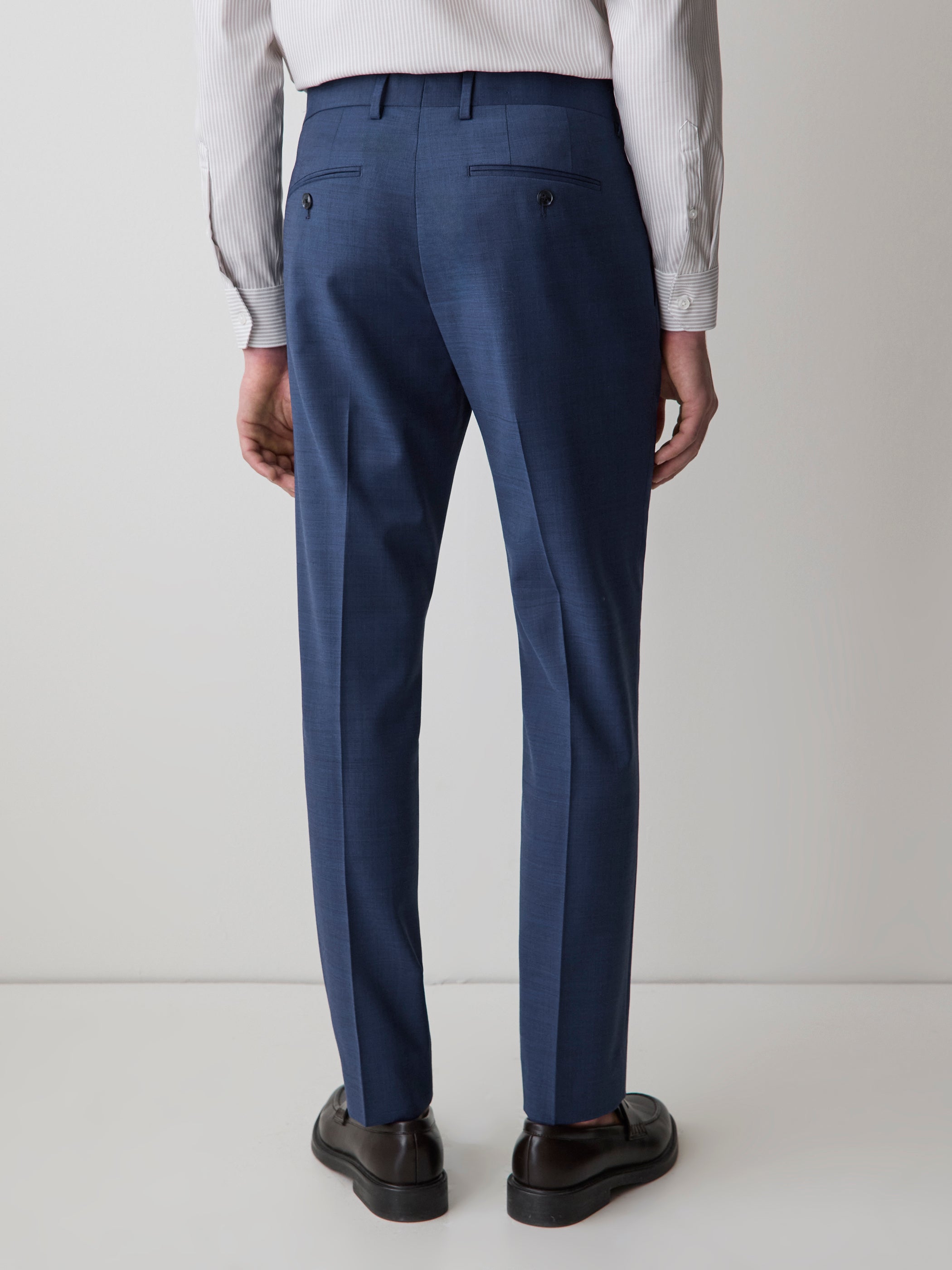 Blue Slim Fit Wool Suit Pant rw&co Great Value Deal