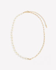 Half-Pearl Necklace rw&co Limited Time Discount