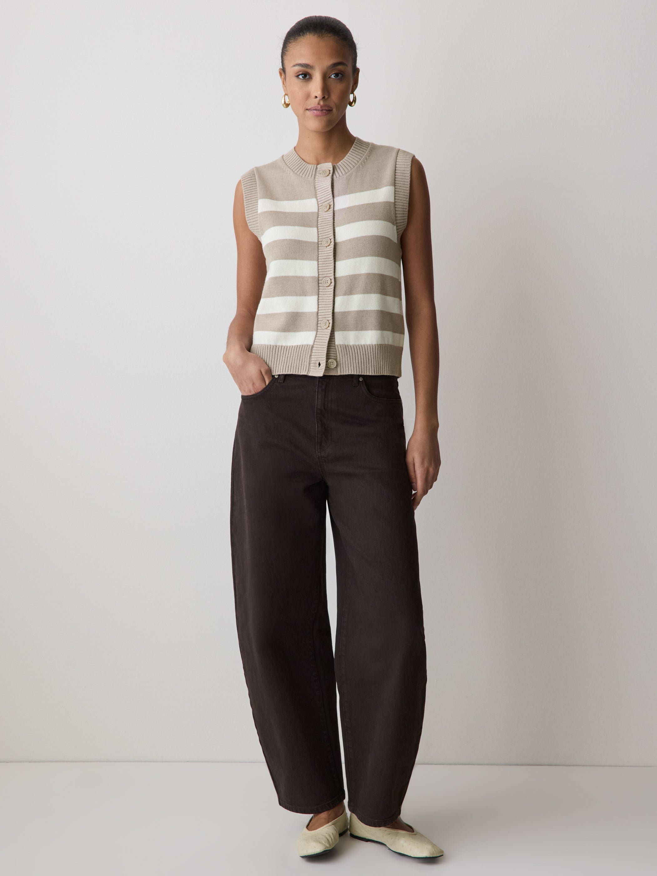 Sleeveless Crew-Neck Sweater Vest rw&co Special Promo Price