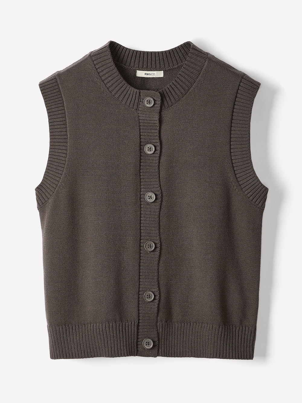 Sleeveless Crew-Neck Sweater Vest rw&co Special Promo Price