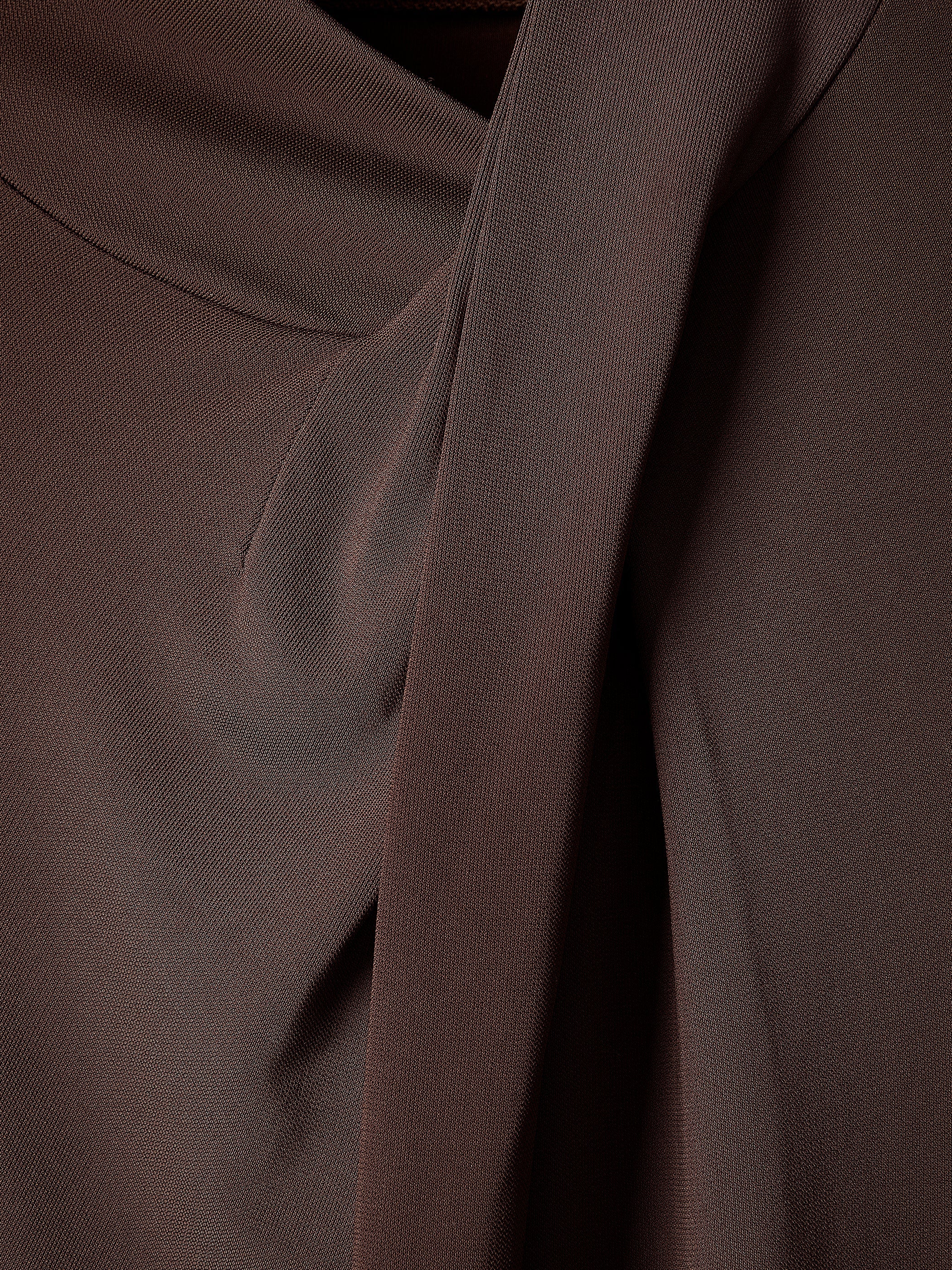 Long-Sleeve Top with Crossover Draped Mock Neckline rw&co Special Offer