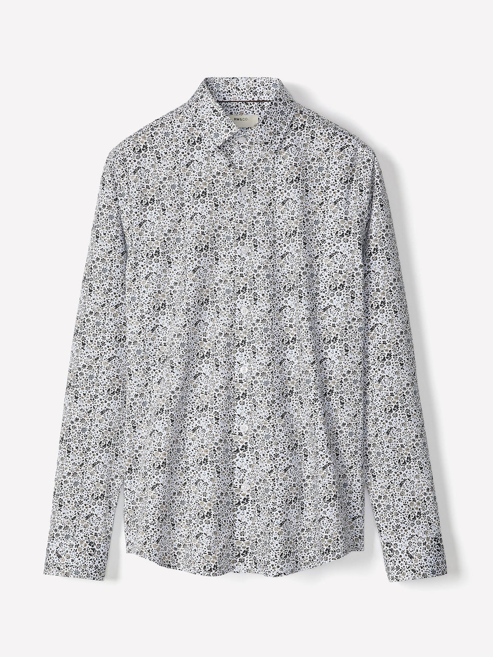 Slim-Fit Dress Shirt with Floral Pattern rw&co On Sale