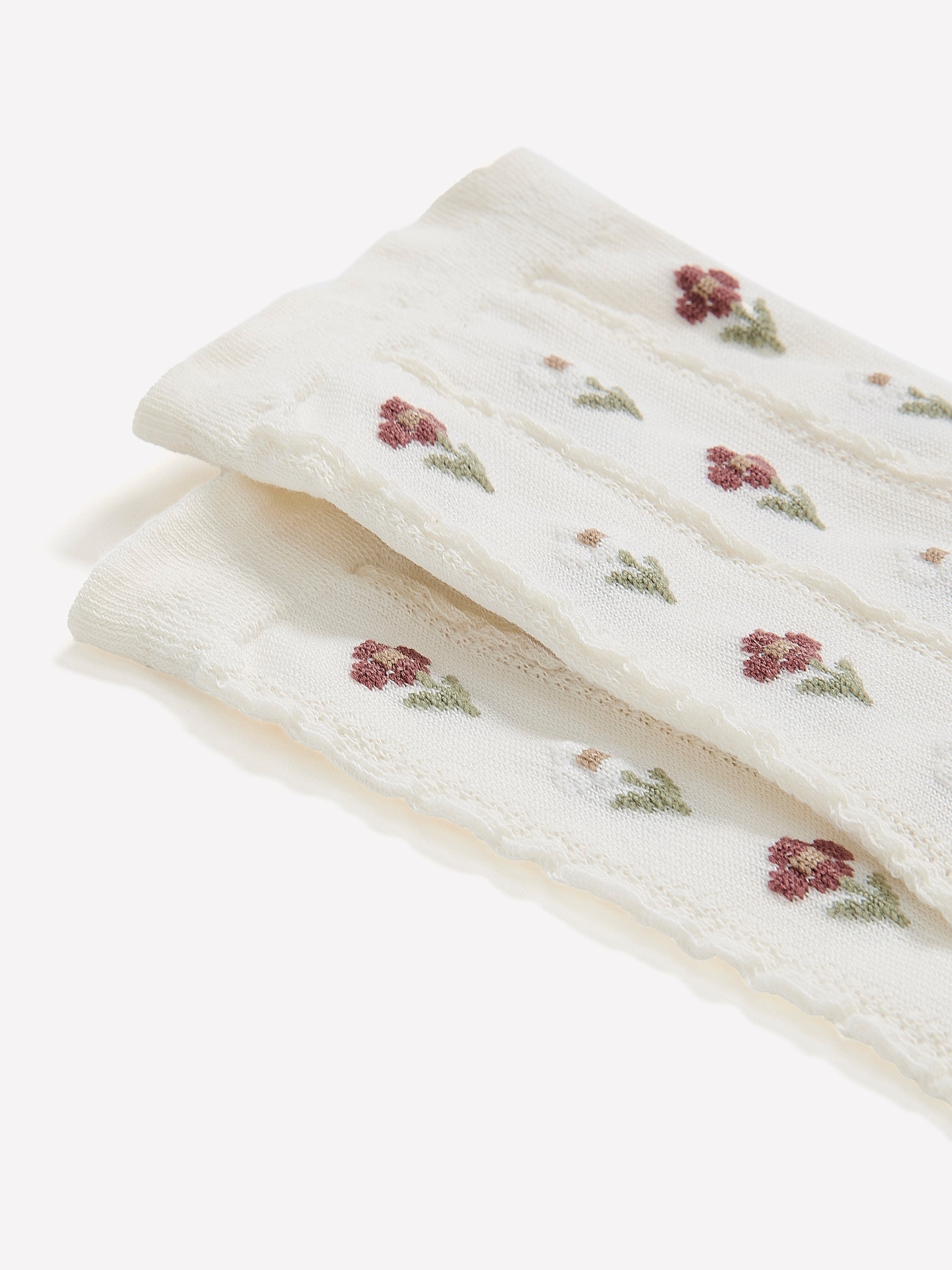 Floral Crew Socks rw&co On Sale