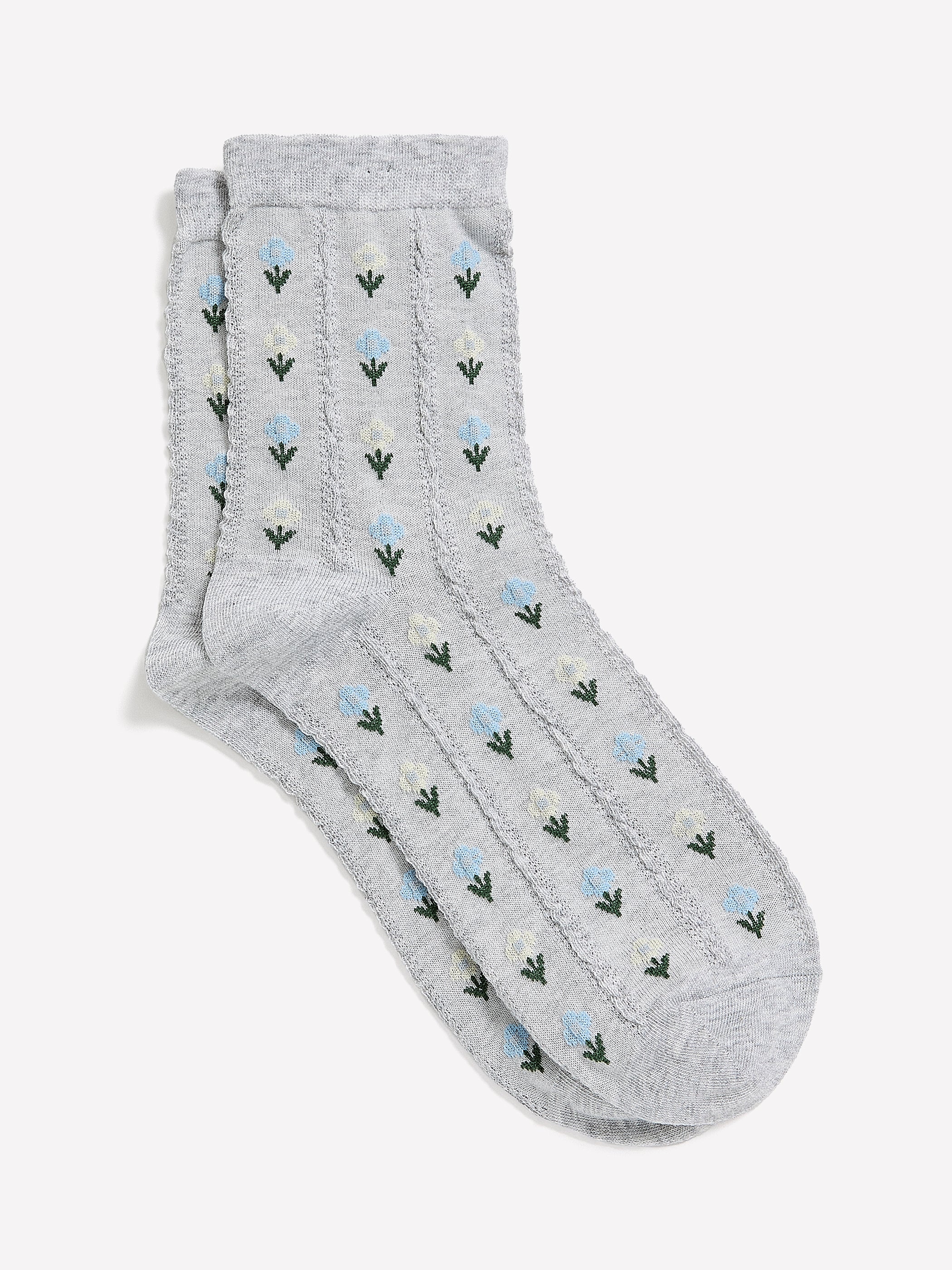Floral Crew Socks rw&co On Sale
