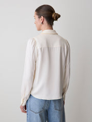 Long-Sleeve Buttoned-Down Fluid Blouse rw&co On Sale