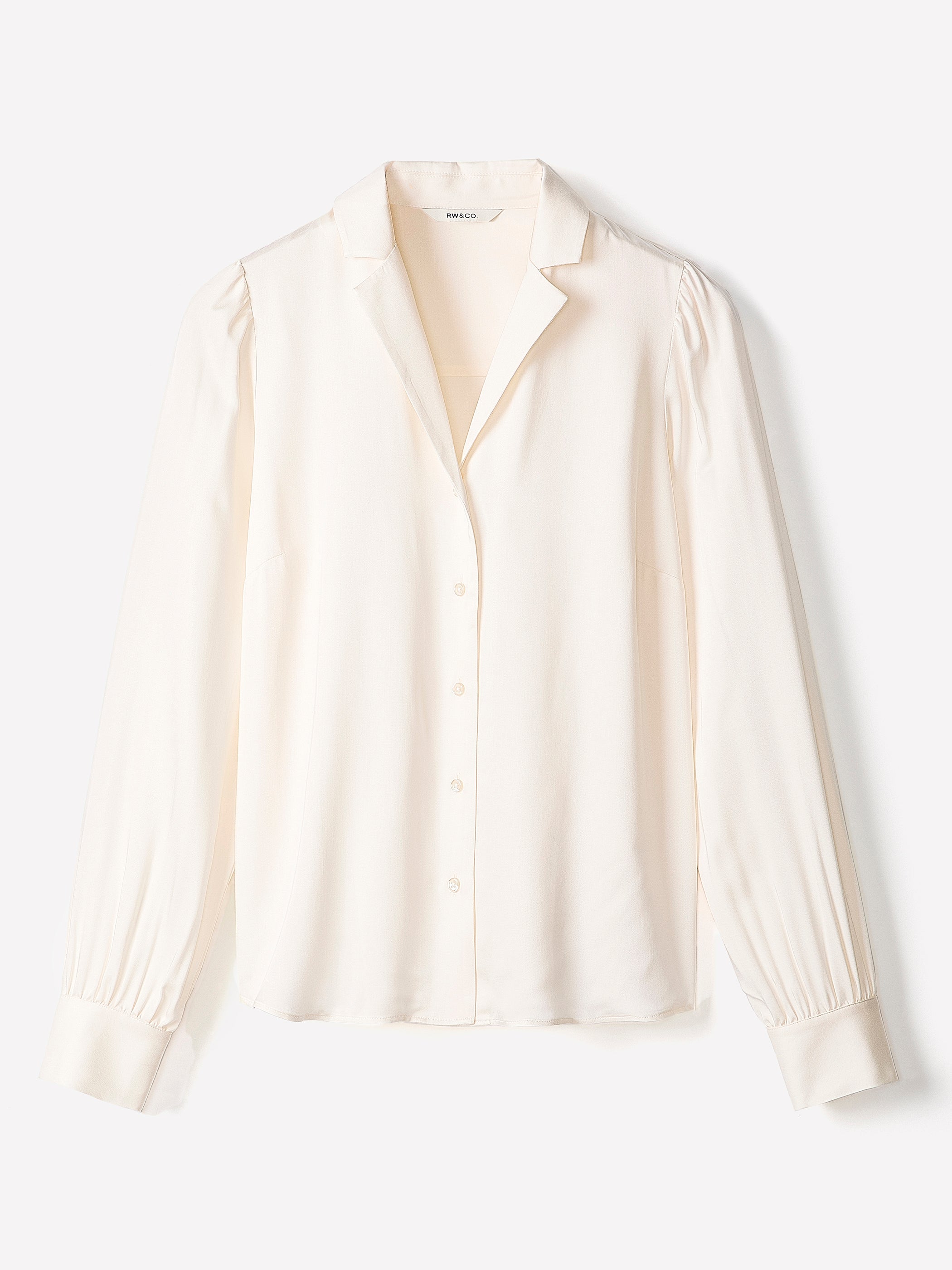 Long-Sleeve Buttoned-Down Fluid Blouse rw&co On Sale