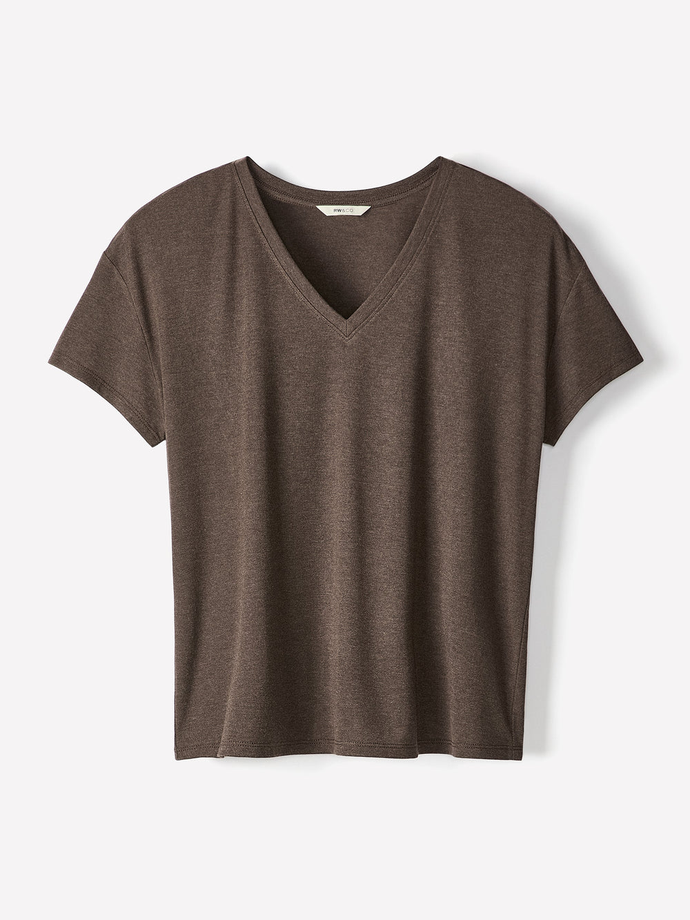 V-Neck Silk-Blend Tee rw&co Exclusive Sale Price