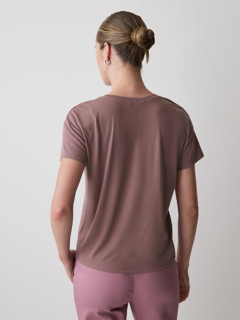 V-Neck Silk-Blend Tee rw&co Exclusive Sale Price