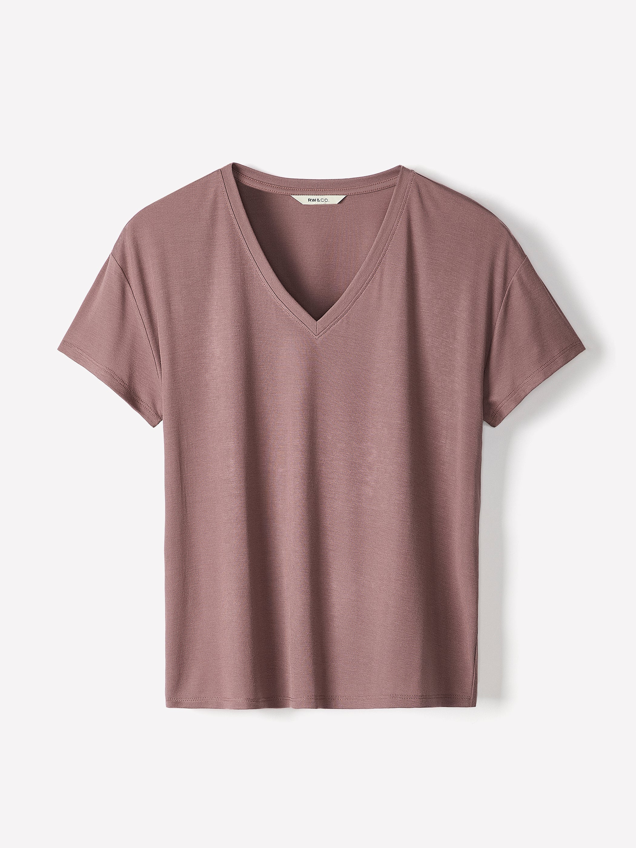 V-Neck Silk-Blend Tee rw&co Exclusive Sale Price