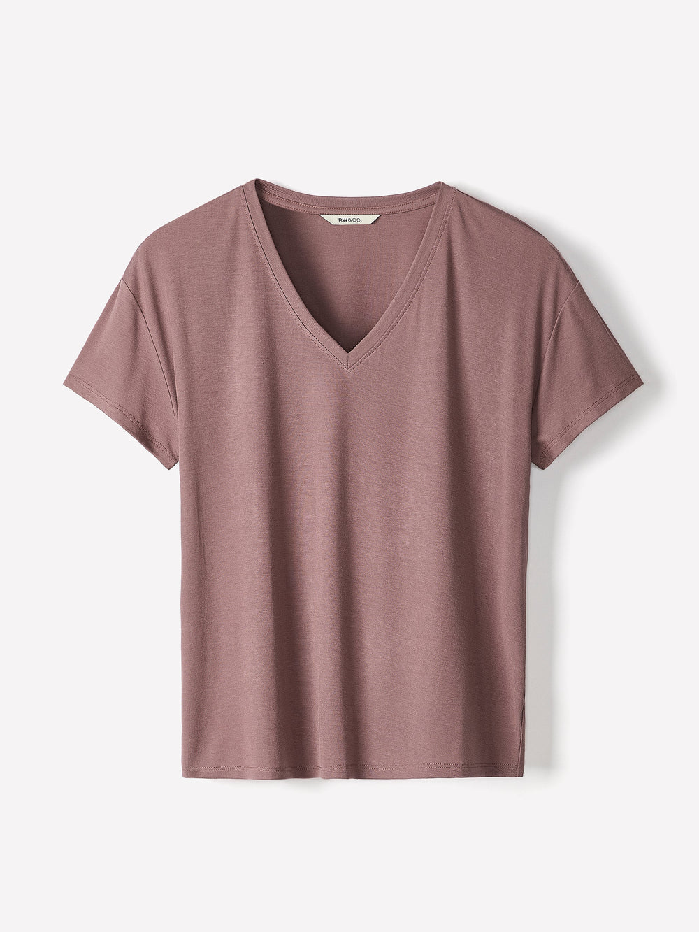 V-Neck Silk-Blend Tee rw&co Exclusive Sale Price