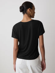 V-Neck Silk-Blend Tee rw&co Exclusive Sale Price