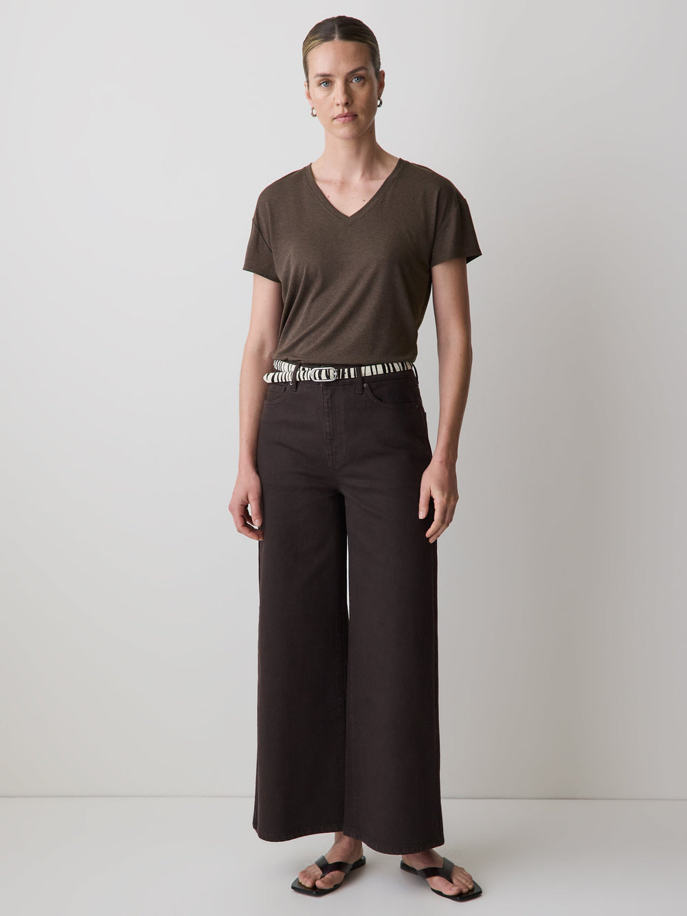 V-Neck Silk-Blend Tee rw&co Exclusive Sale Price