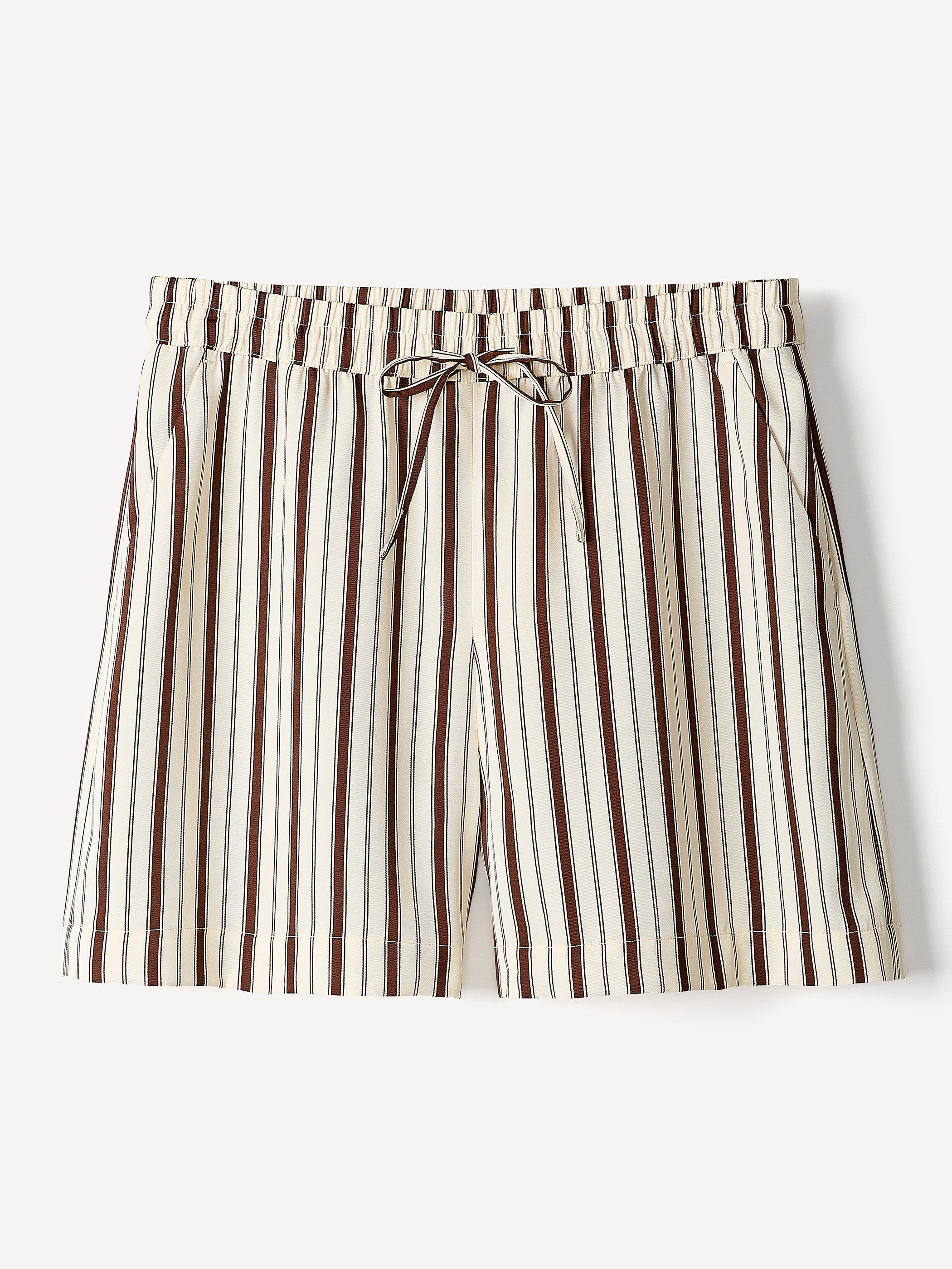 Striped Mid-Rise Pull-On Short rw&co Limited Time Discount