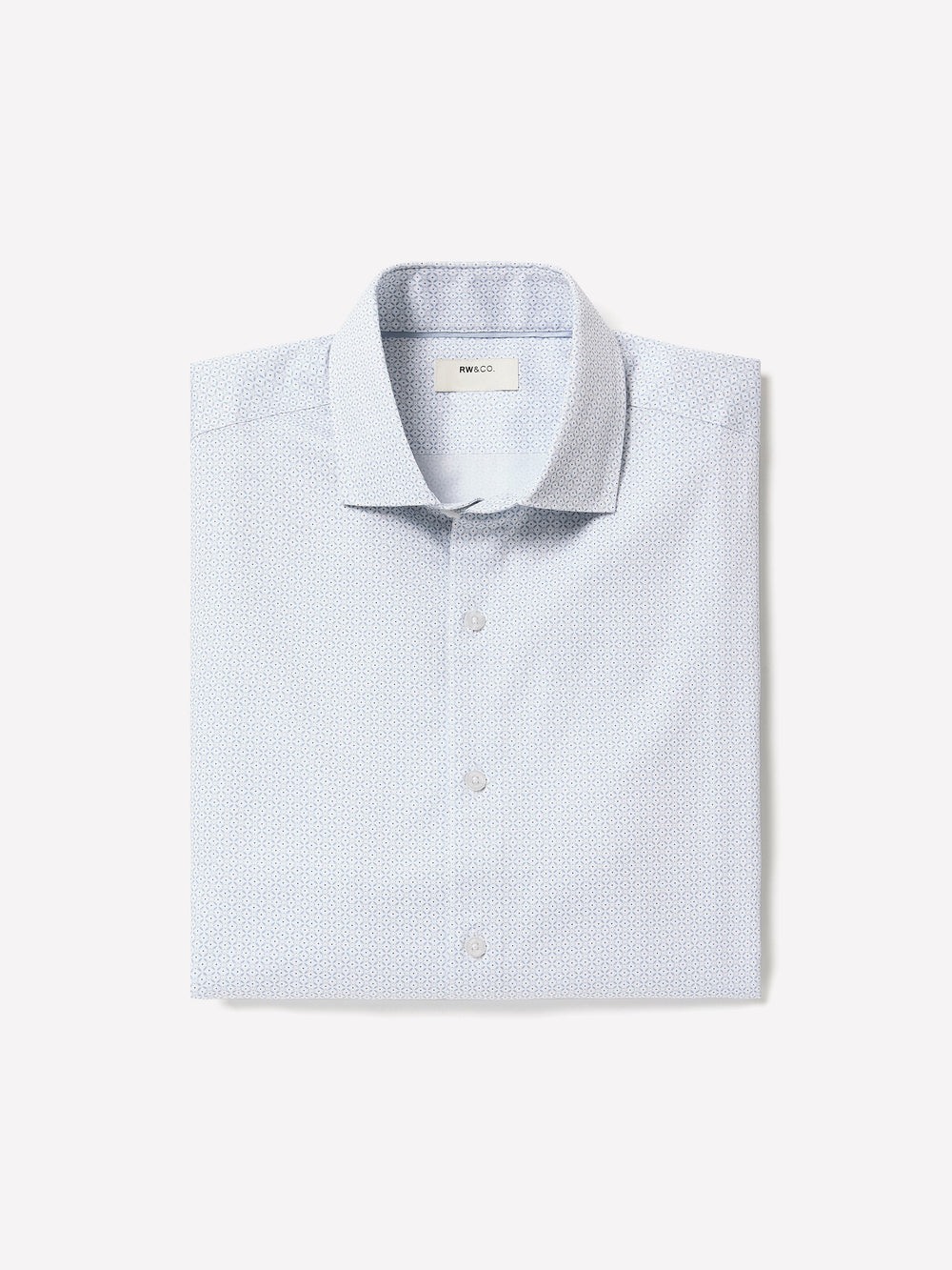 Tailored-Fit Dress Shirt with Geo Pattern rw&co Great Value Deal