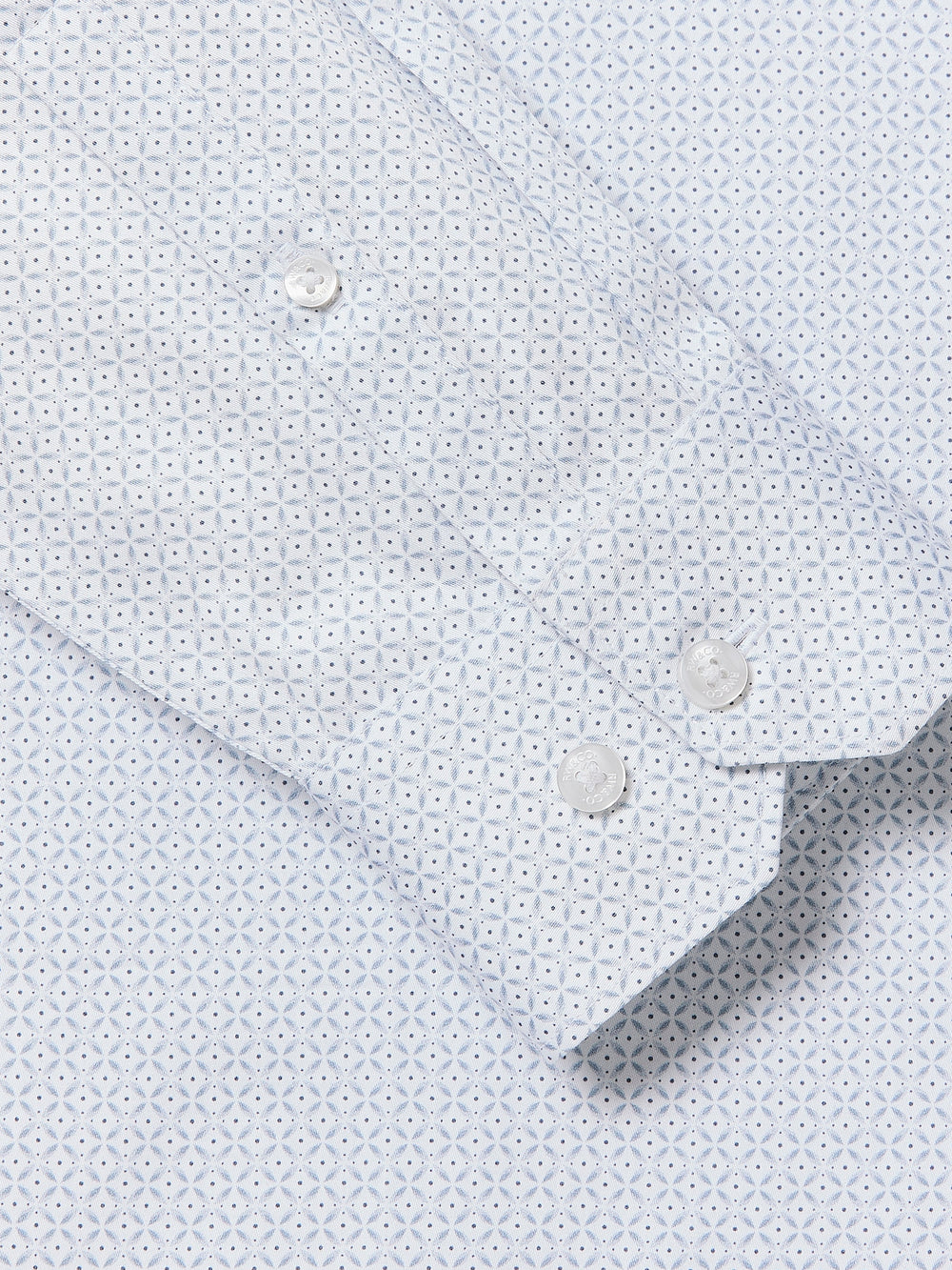 Tailored-Fit Dress Shirt with Geo Pattern rw&co Great Value Deal