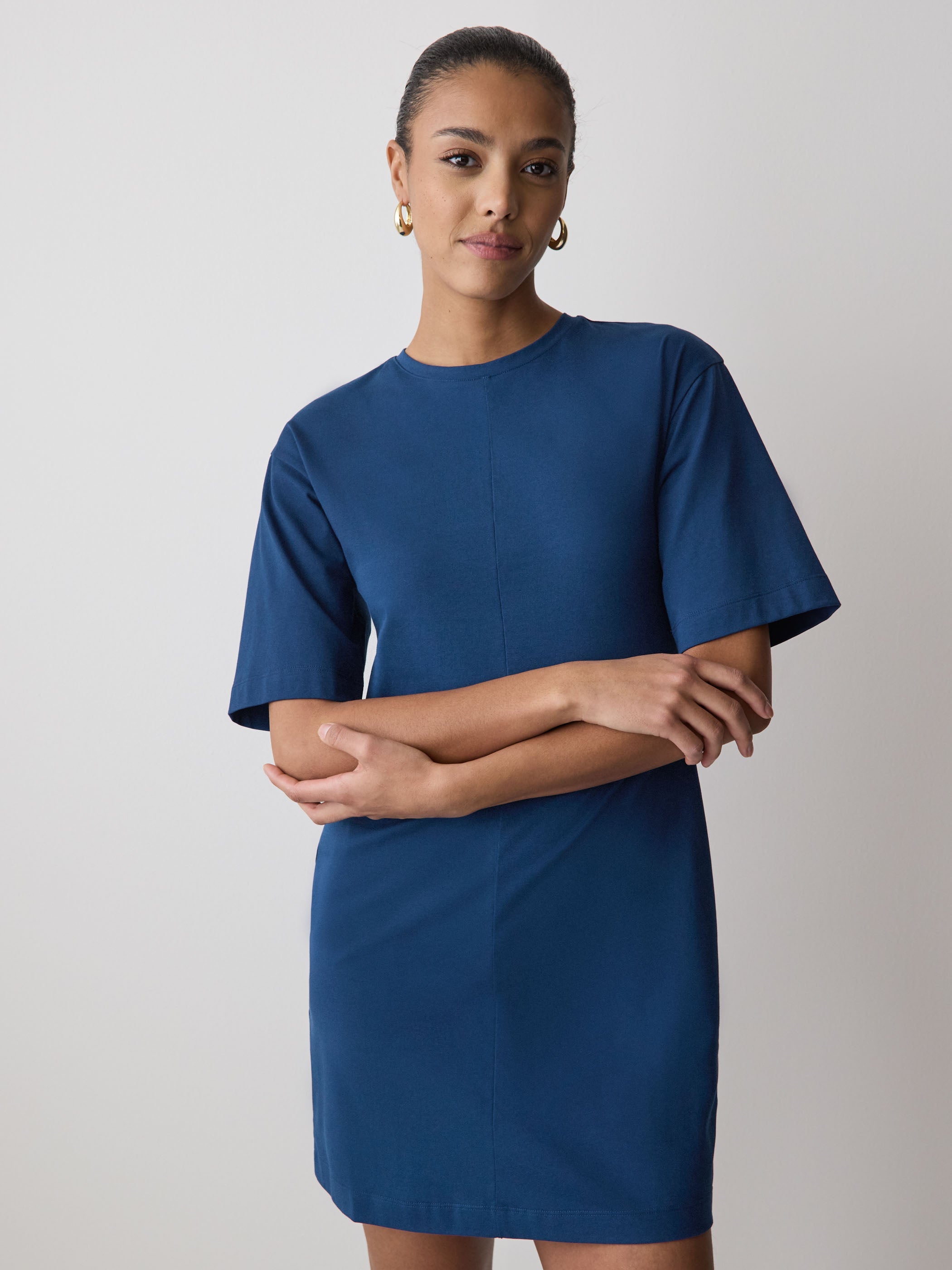 Short-Sleeve Crew-Neck Mini Dress rw&co Great Value Deal