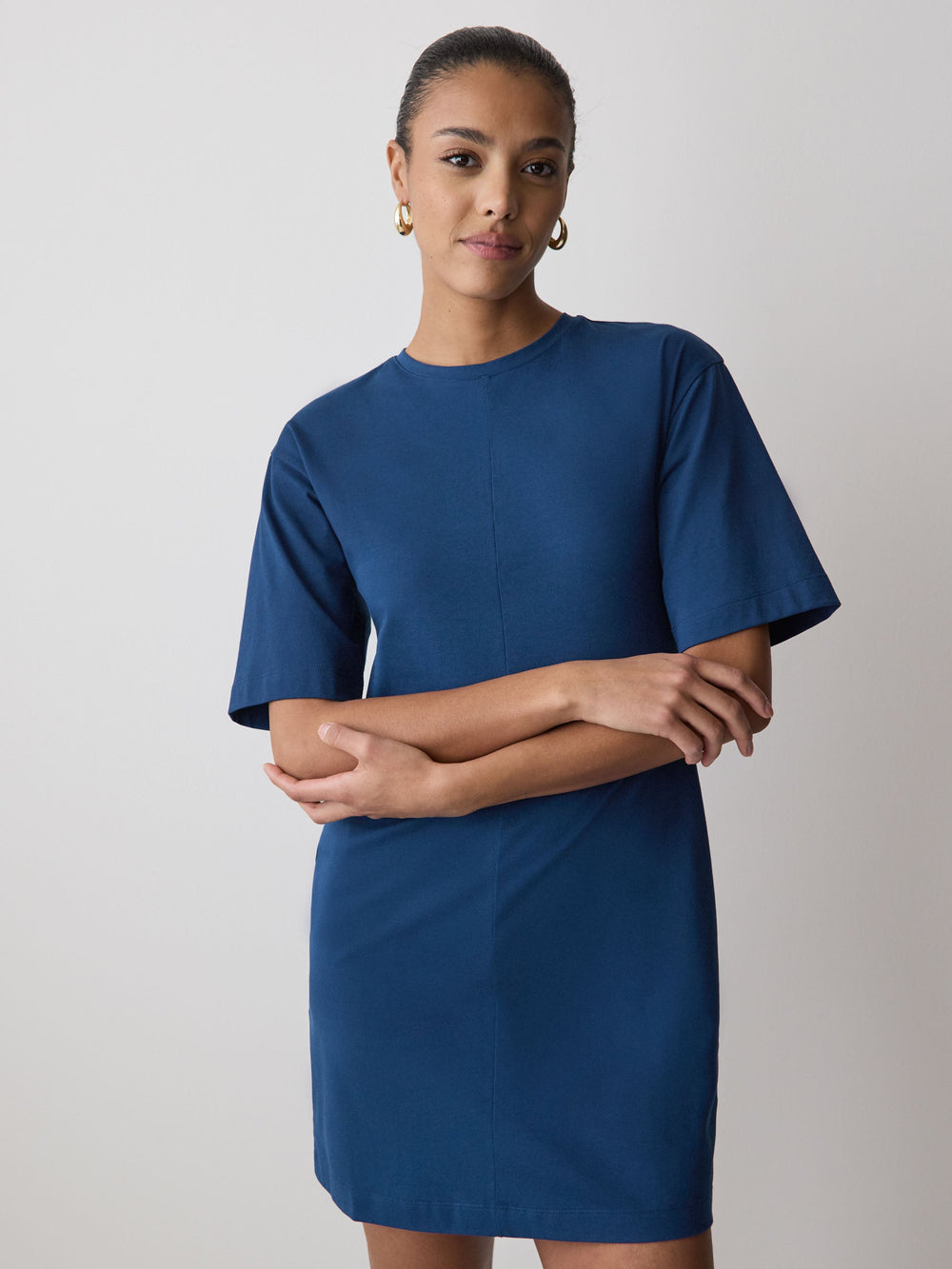 Short-Sleeve Crew-Neck Mini Dress rw&co Great Value Deal