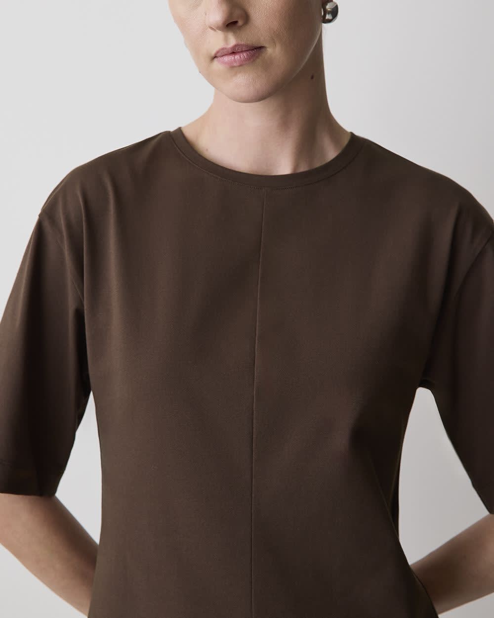 Short-Sleeve Crew-Neck Mini Dress rw&co Great Value Deal