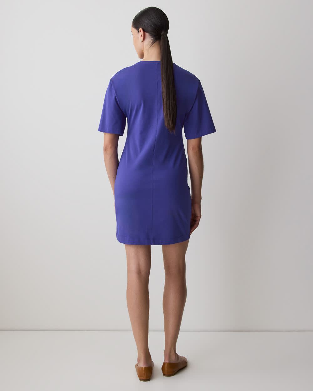 Short-Sleeve Crew-Neck Mini Dress rw&co Great Value Deal