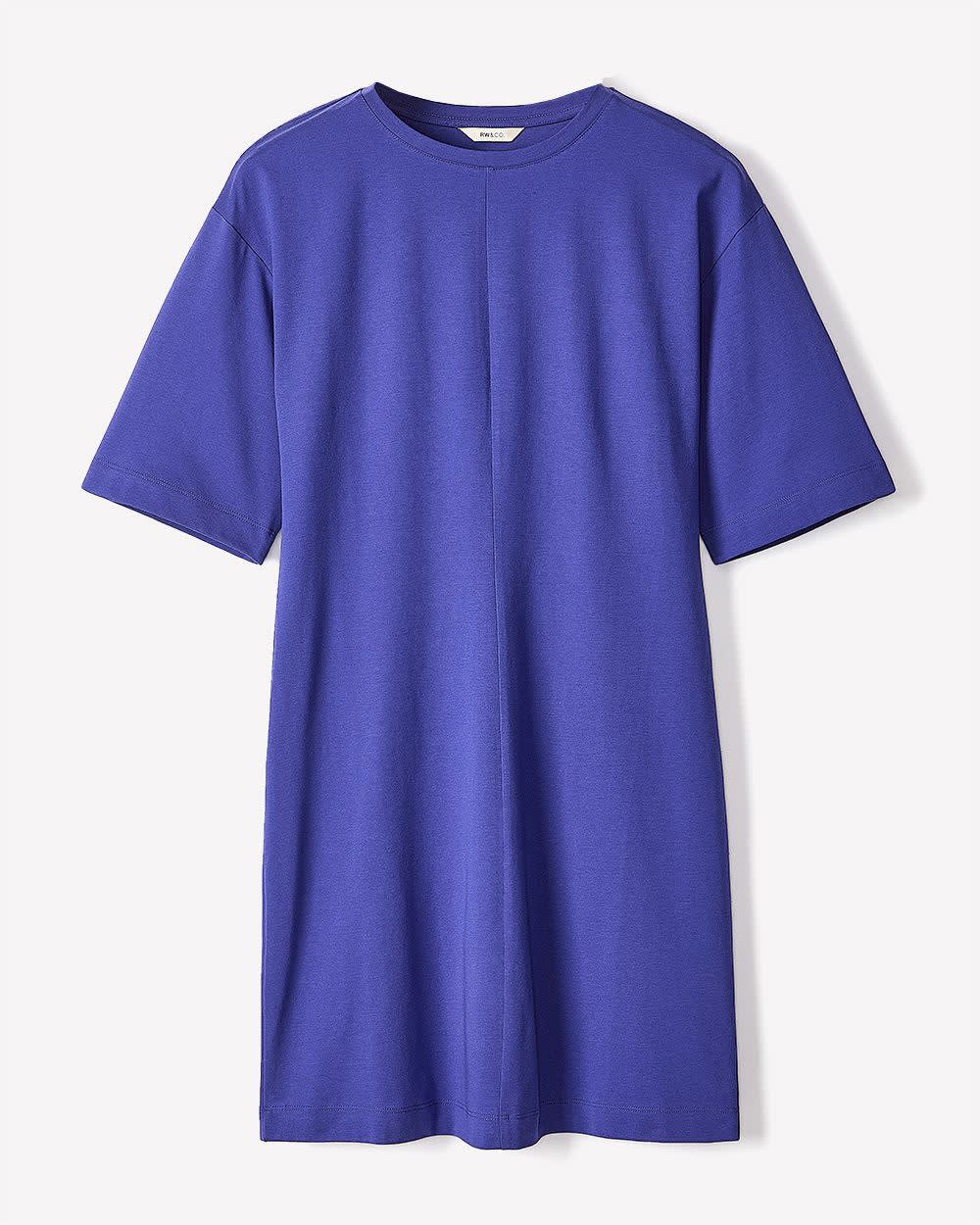 Short-Sleeve Crew-Neck Mini Dress rw&co Great Value Deal