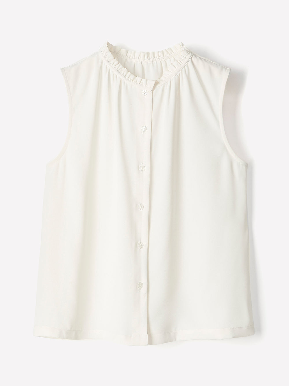 Sleeveless Buttoned-Down Blouse rw&co Exclusive Sale Price