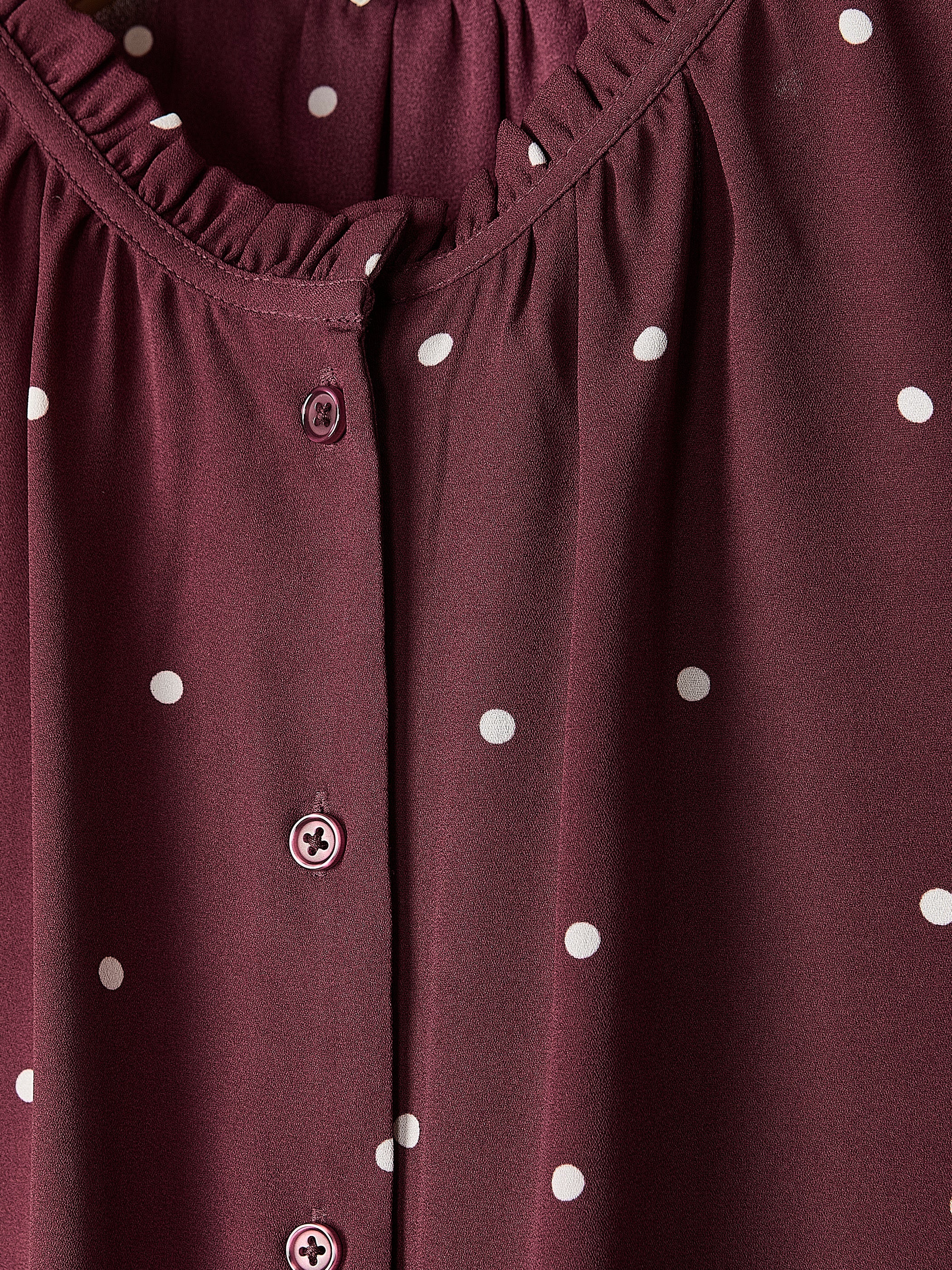 Sleeveless Buttoned-Down Blouse with Ruffled Trim rw&co Special Offer