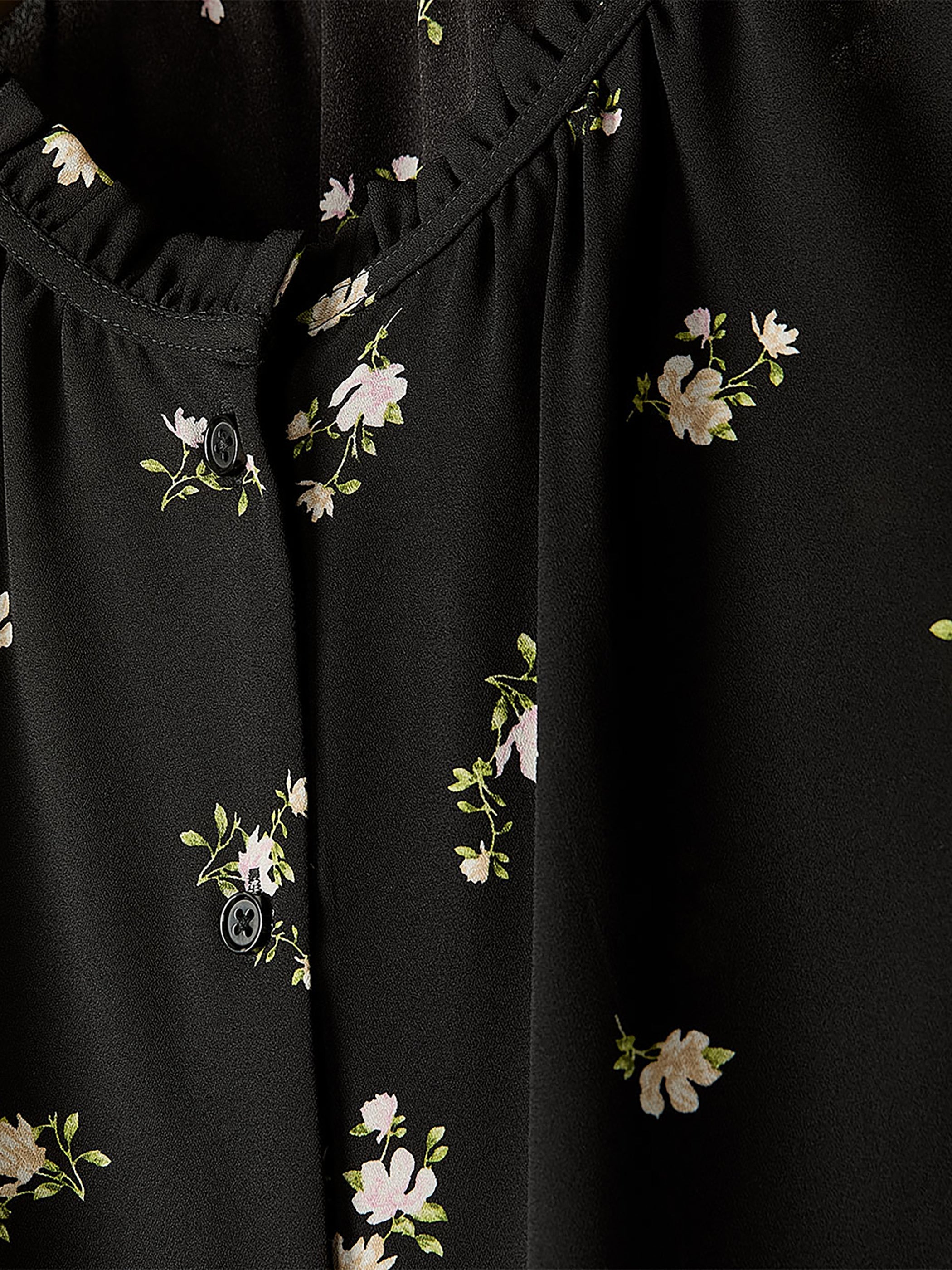 Sleeveless Buttoned-Down Blouse with Ruffled Trim rw&co Special Offer