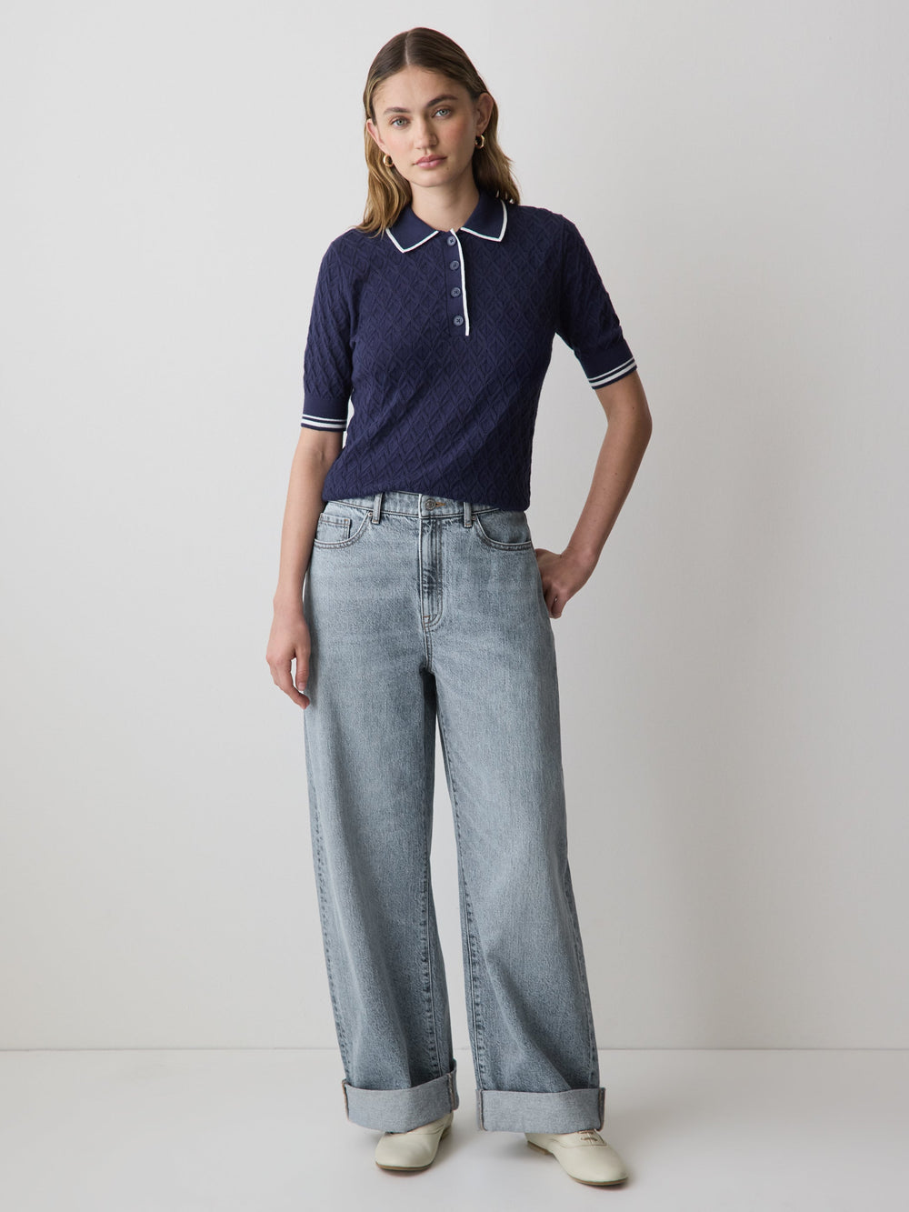 Slouchy Mid-Rise Jeans rw&co Exclusive Sale Price