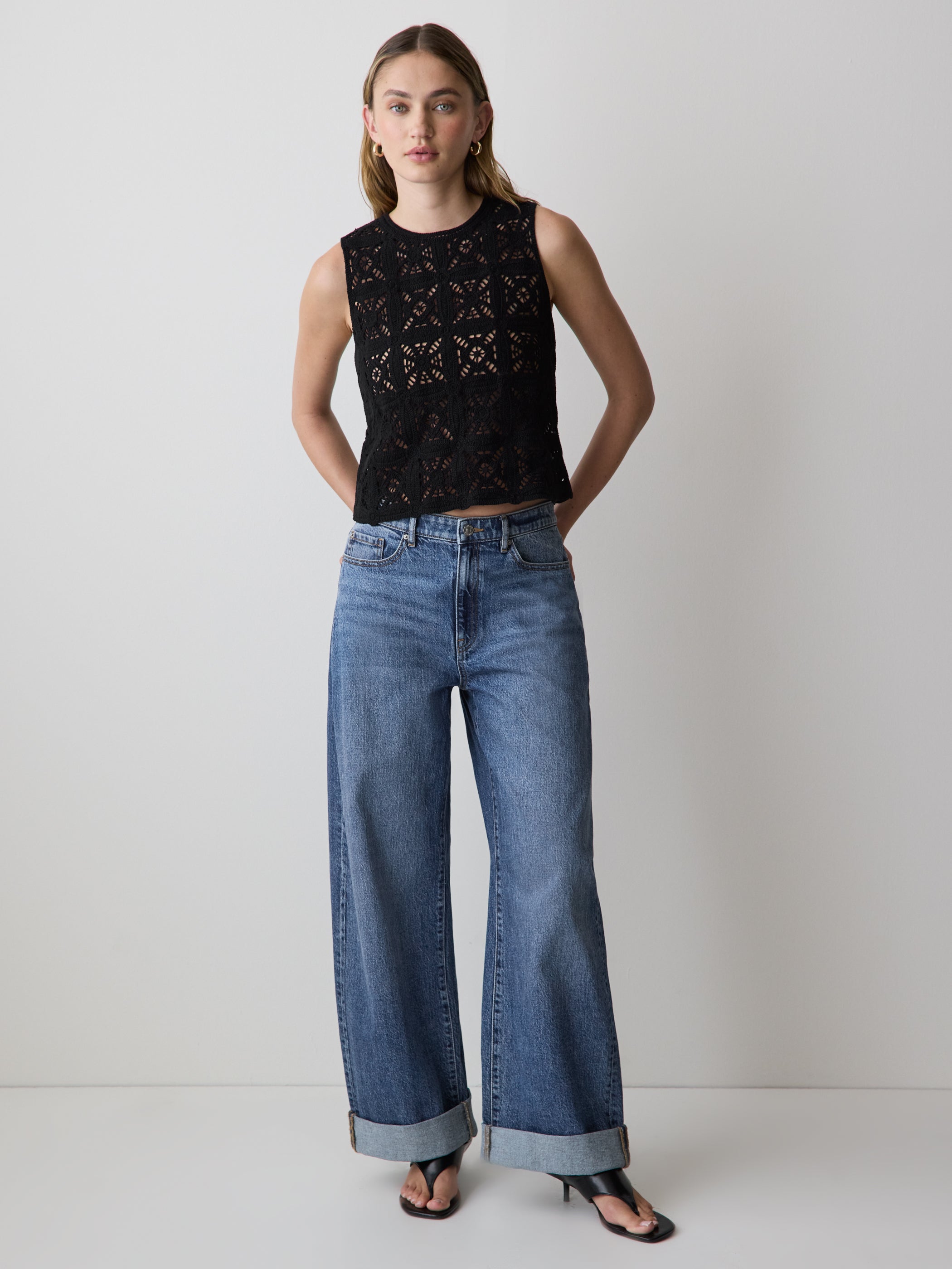 Slouchy Mid-Rise Jeans rw&co Exclusive Sale Price