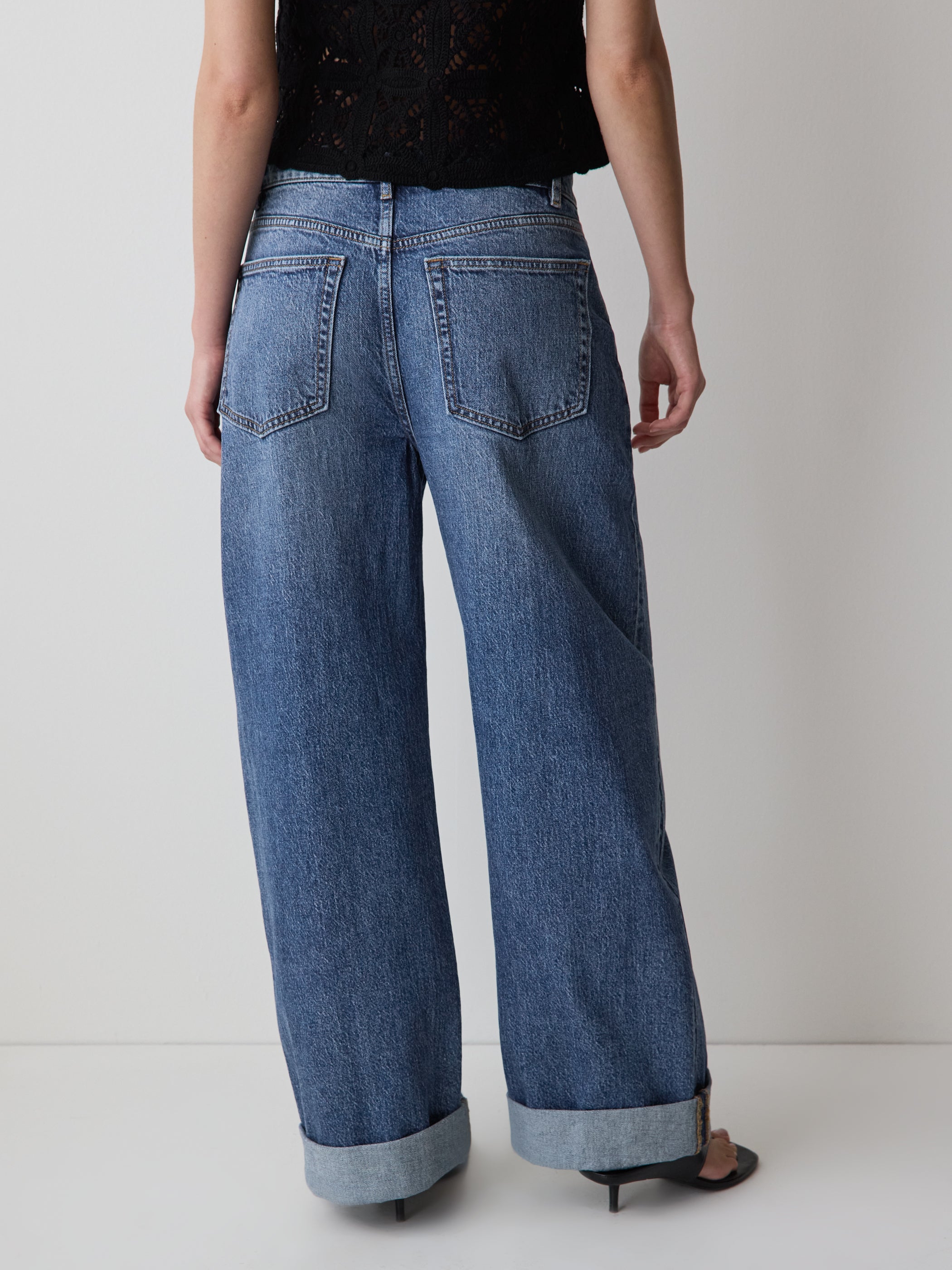 Slouchy Mid-Rise Jeans rw&co Exclusive Sale Price