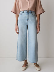 High-Rise Wide-Leg Cropped Jeans rw&co Special Promo Price