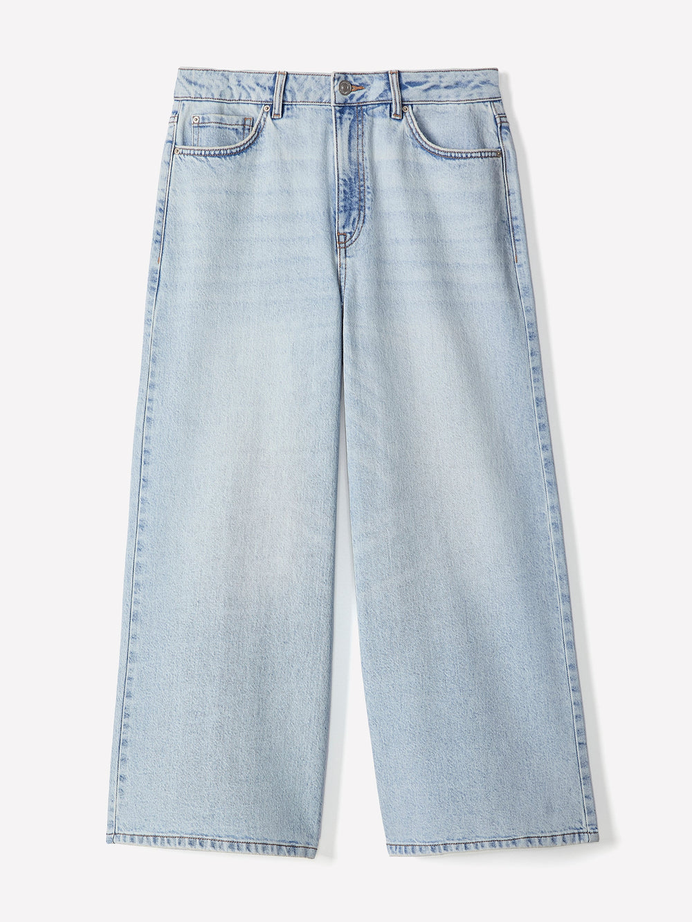 High-Rise Wide-Leg Cropped Jeans rw&co Special Promo Price